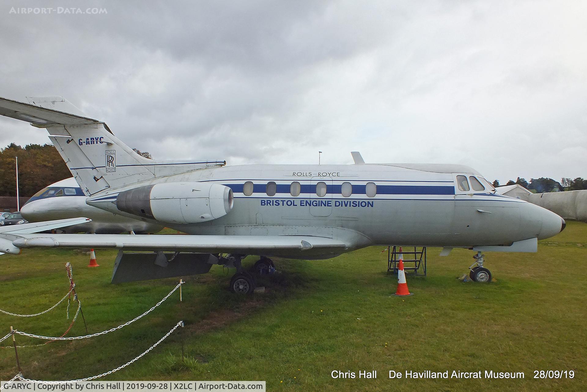 G-ARYC, 1963 De Havilland DH-125 Series 1/521 C/N 25003, de Havilland Aircraft Heritage Centre, London Colney
