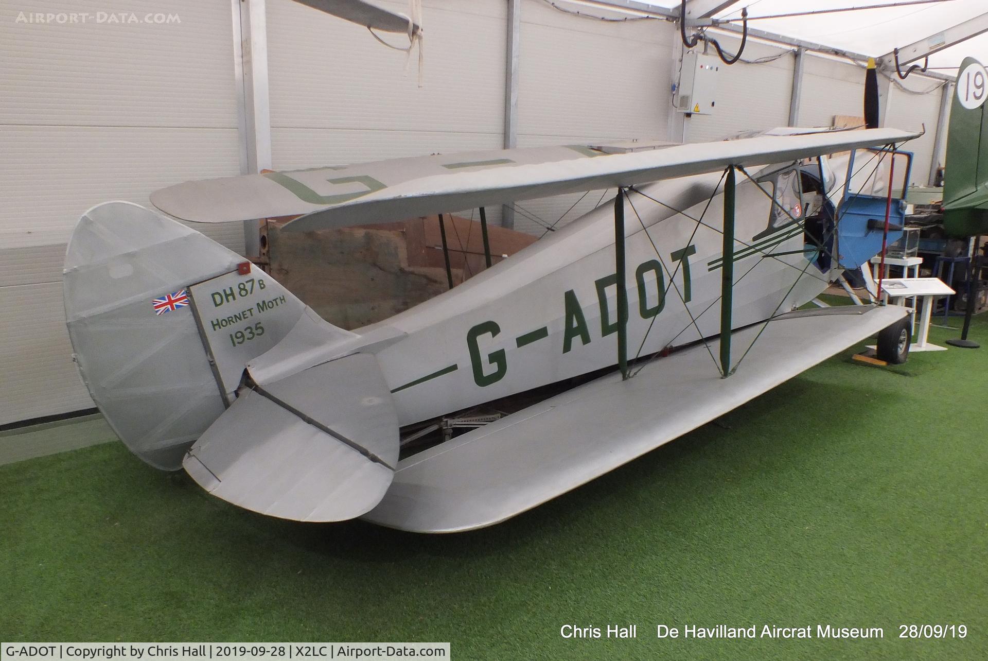 G-ADOT, De Havilland DH.87B Hornet Moth C/N 8027, de Havilland Aircraft Heritage Centre, London Colney