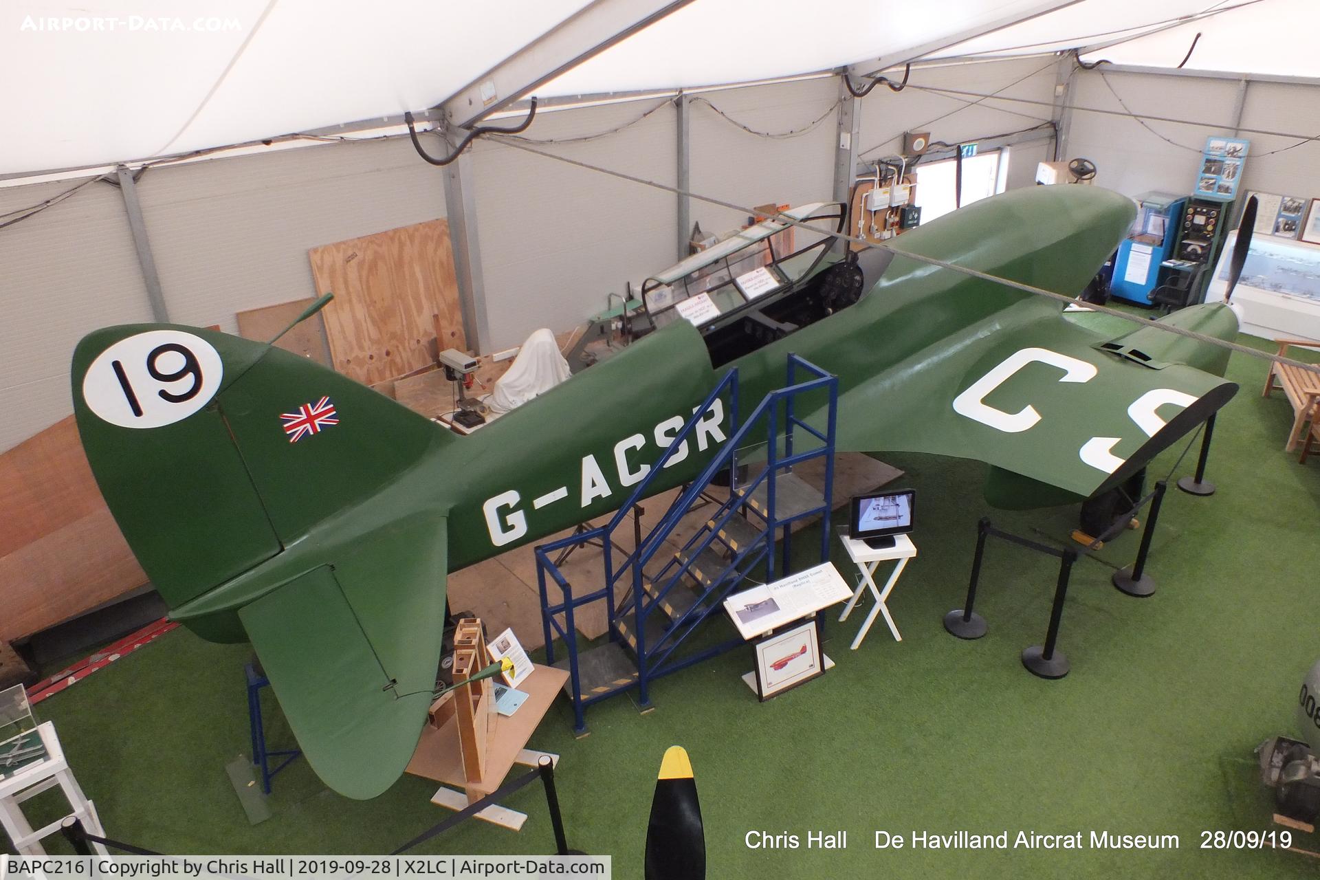 BAPC216, De Havilland DH-88 Comet Replica C/N BAPC.216, de Havilland Aircraft Heritage Centre, London Colney