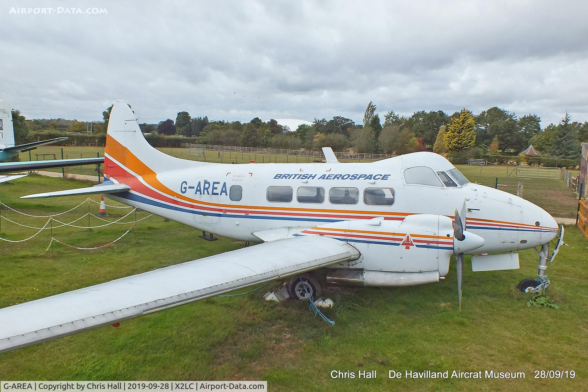 G-AREA, 1961 De Havilland DH-104 Dove 8 C/N 04520, de Havilland Aircraft Heritage Centre, London Colney