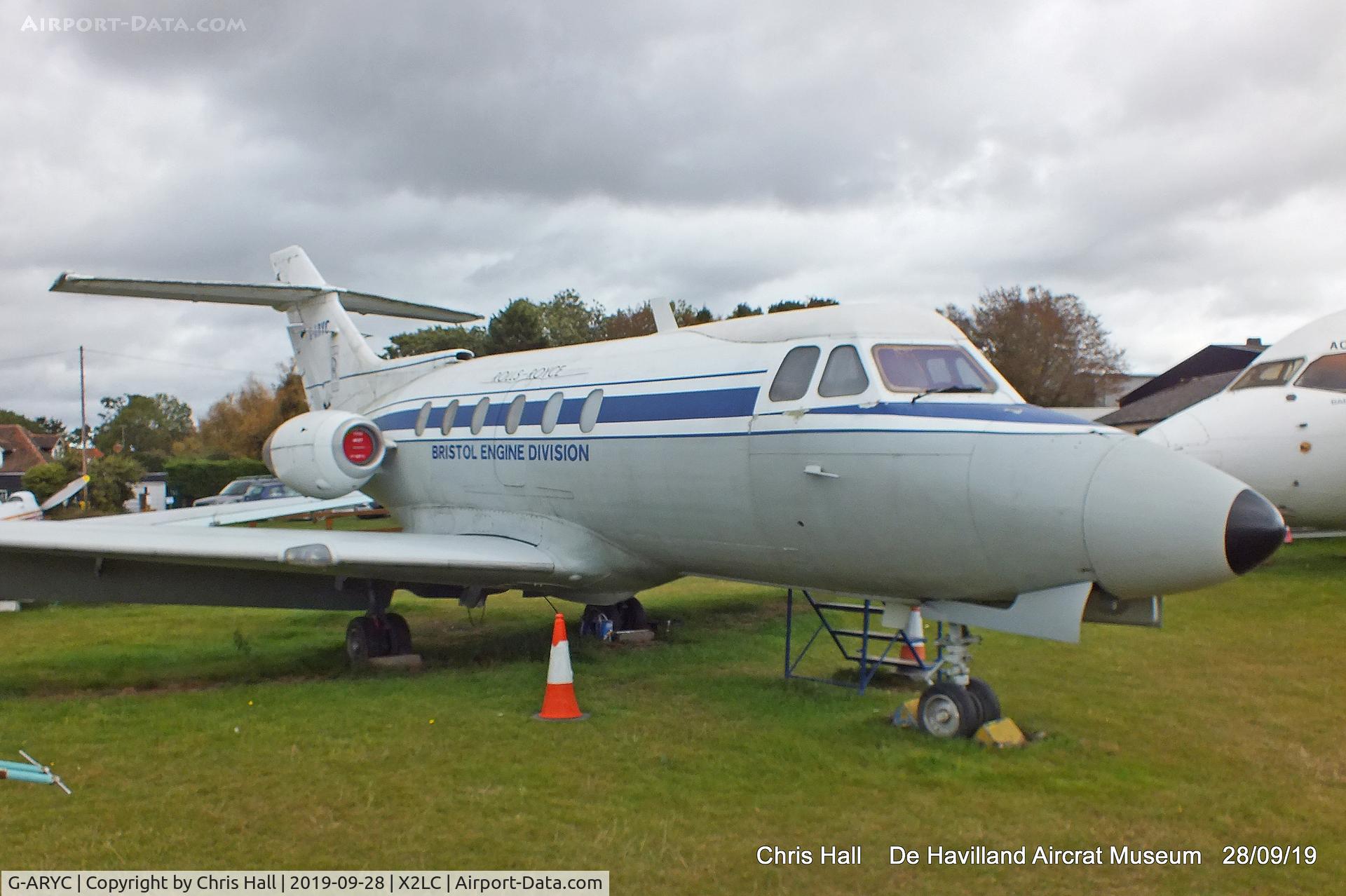 G-ARYC, 1963 De Havilland DH-125 Series 1/521 C/N 25003, de Havilland Aircraft Heritage Centre, London Colney