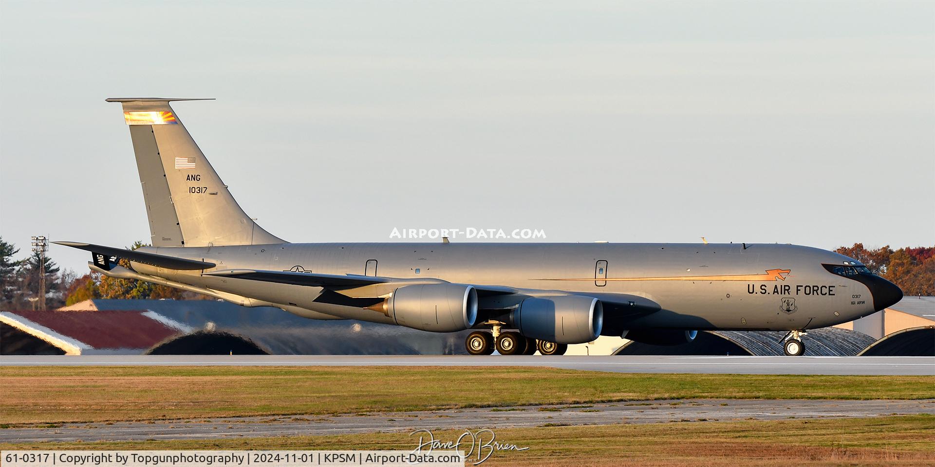 61-0317, 1961 Boeing KC-135R Stratotanker C/N 18224, BANKER98 arriving for CAP Duty this weekend