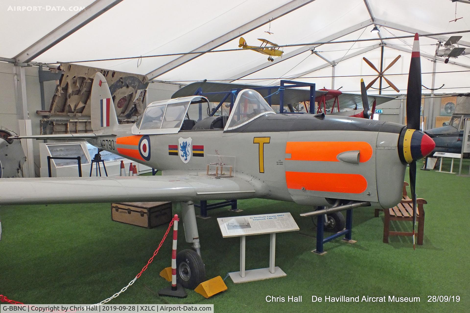 G-BBNC, 1951 De Havilland DHC-1 Chipmunk T.10 C/N C1/0682, de Havilland Aircraft Heritage Centre, London Colney