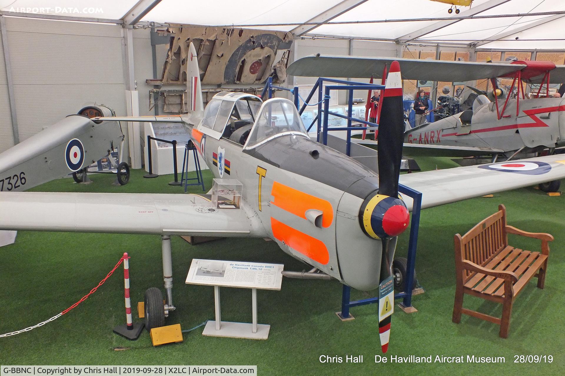 G-BBNC, 1951 De Havilland DHC-1 Chipmunk T.10 C/N C1/0682, de Havilland Aircraft Heritage Centre, London Colney