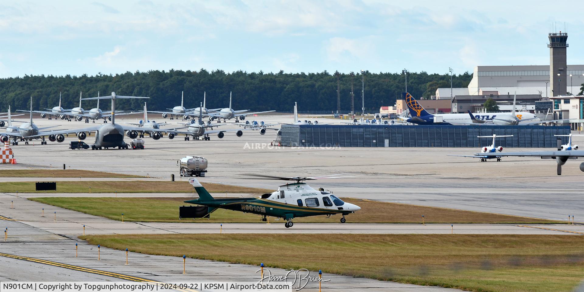 N901CM, 2004 Agusta A-109E C/N 11611, Life Flight stopping in for fuel