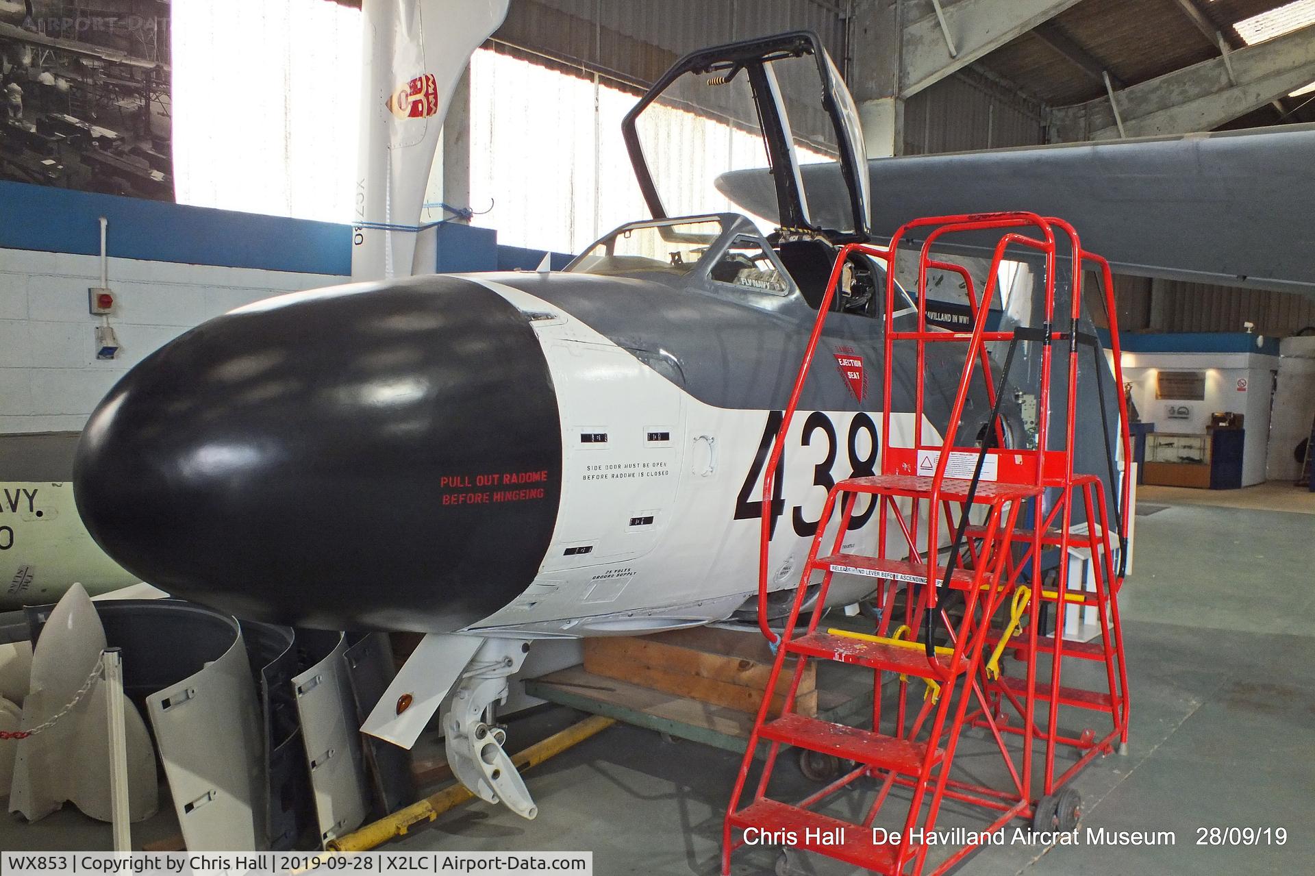 WX853, De Havilland DH-112 Venom NF.3 C/N 12827, de Havilland Aircraft Heritage Centre, London Colney