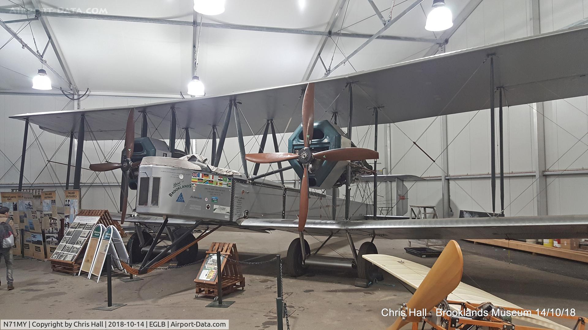 N71MY, 1994 Vickers FB-27A Vimy (replica) C/N 01, Brooklands Museum