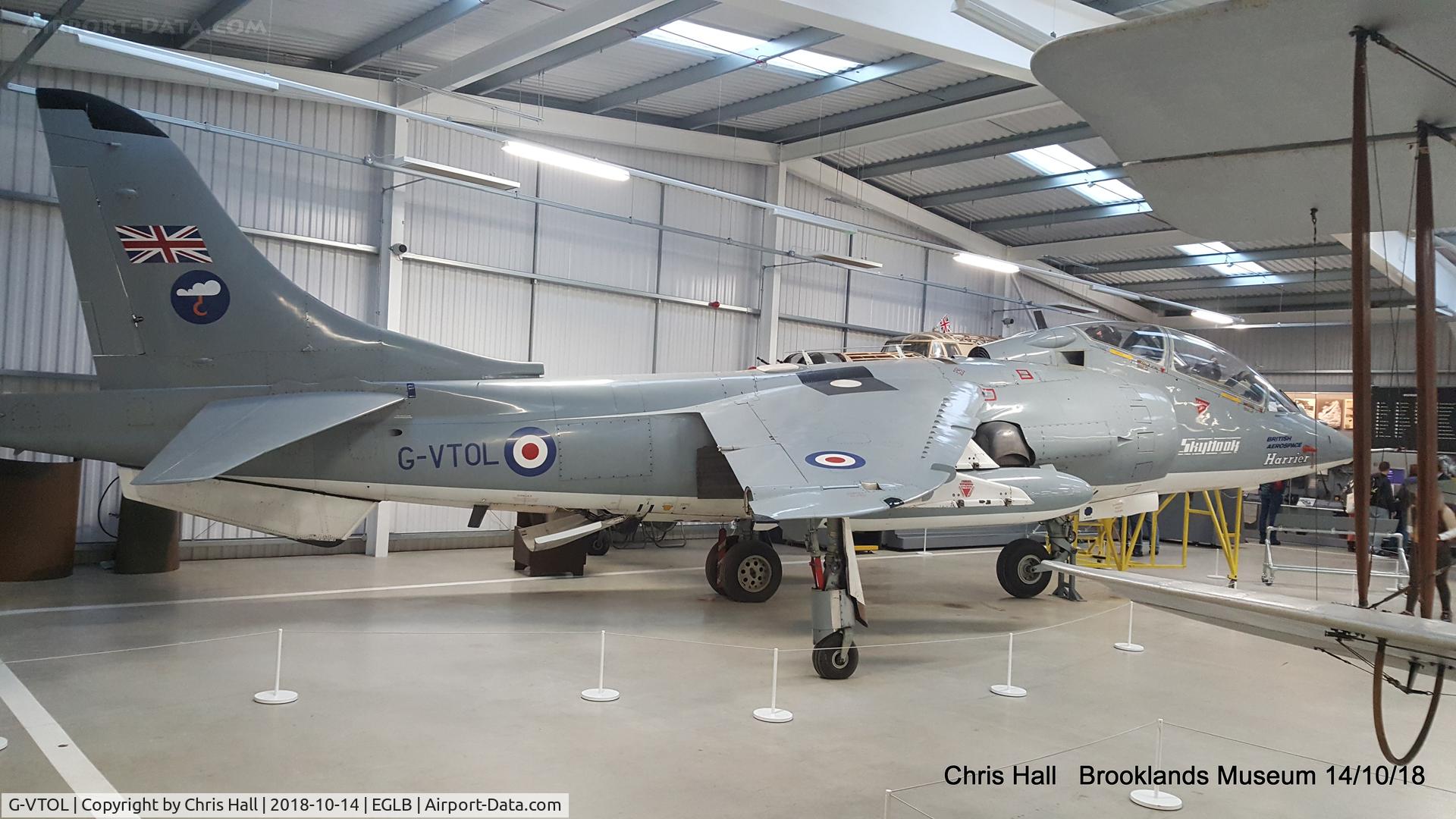 G-VTOL, 1970 Hawker Siddeley Harrier T.52 C/N B3-41H-735795, Brooklands Museum