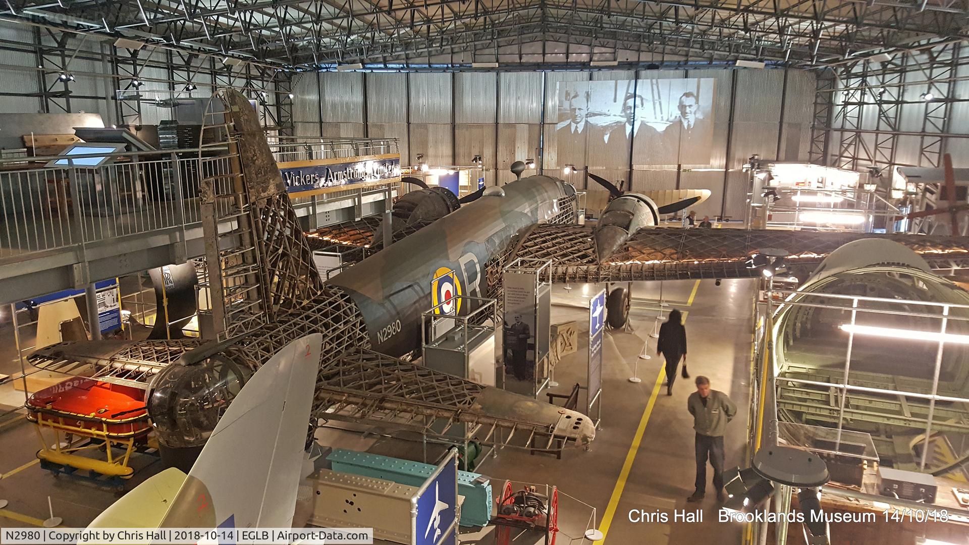 N2980, 1940 Vickers Wellington 1A C/N Not found N2980, Brooklands Museum
