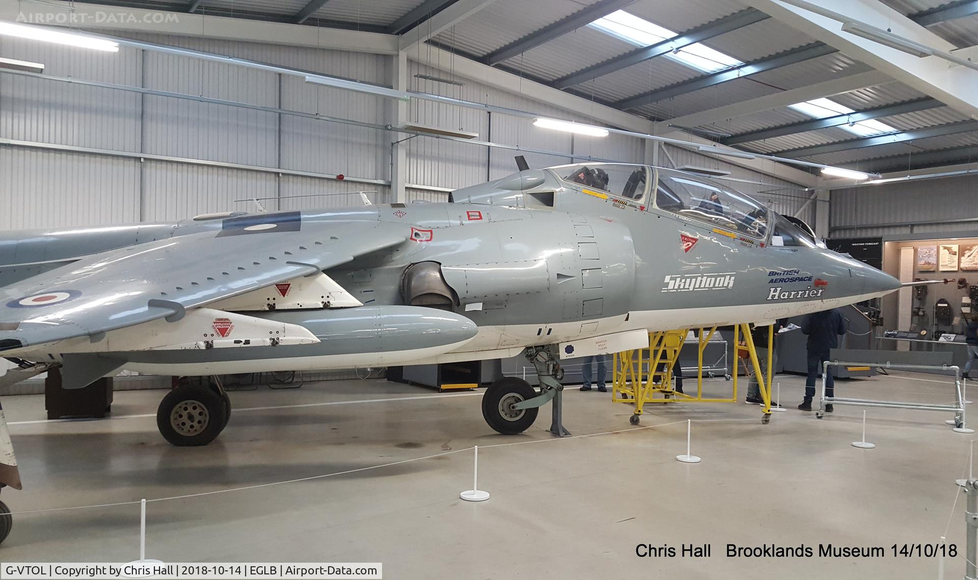 G-VTOL, 1970 Hawker Siddeley Harrier T.52 C/N B3-41H-735795, Brooklands Museum
