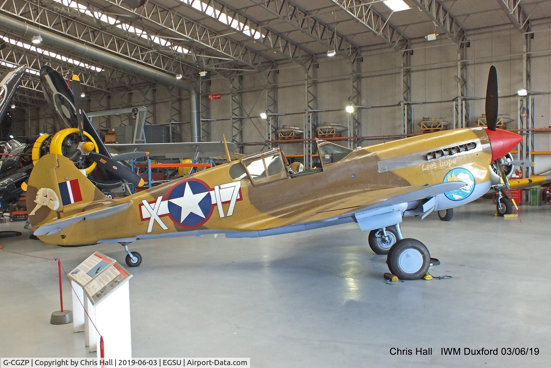 G-CGZP, 1942 Curtiss P-40F Warhawk C/N 19503, IWM Duxford