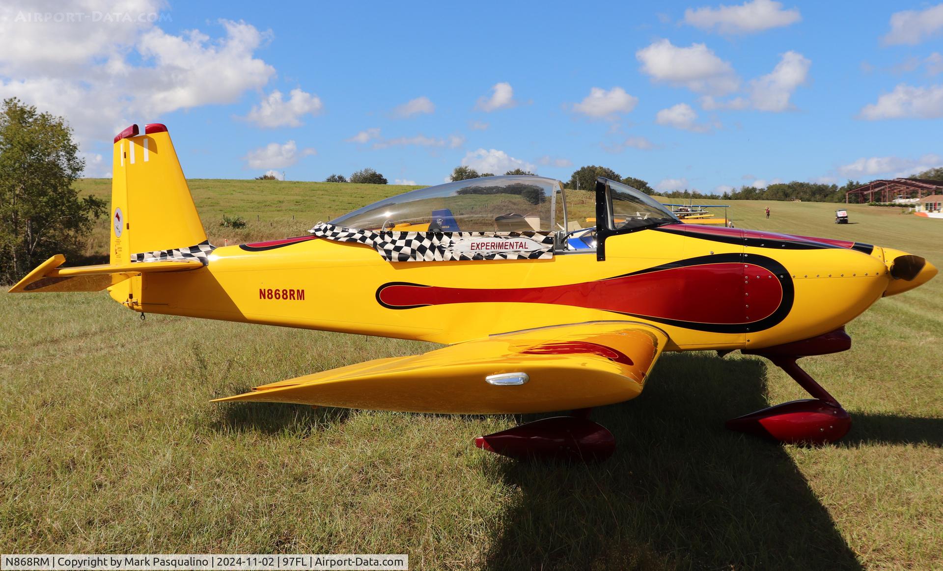 N868RM, 2012 Vans RV-8A C/N 81347, Vans RV-8A