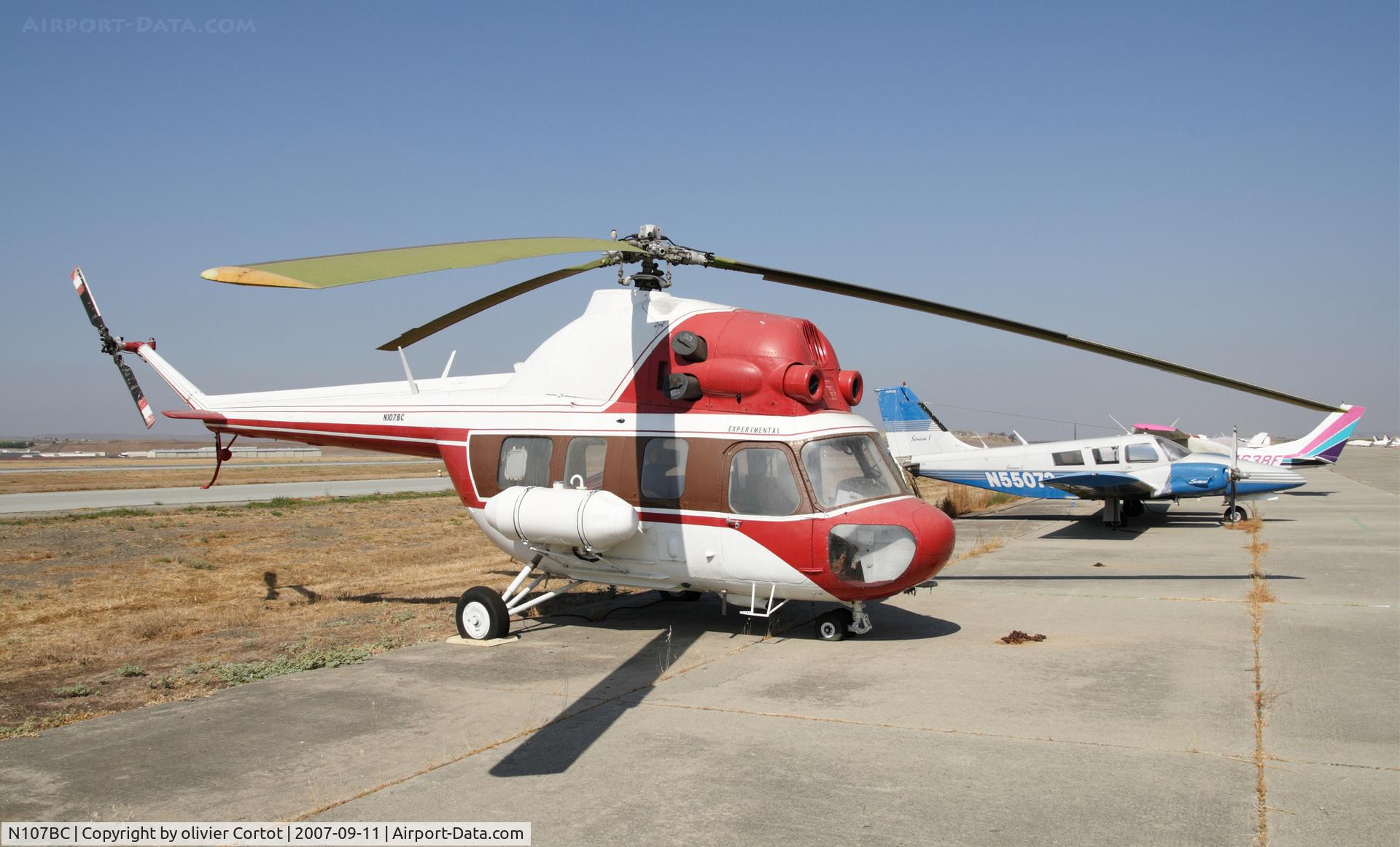 N107BC, Mil (PZL-Swidnik) Mi-2 C/N 5310928069, Hollister airport