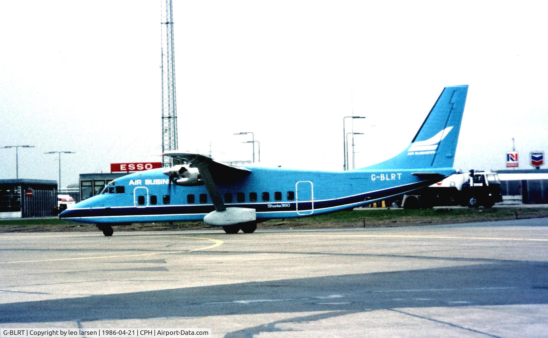 G-BLRT, 1984 Short 360-100 C/N SH.3661, Copenhagen 21.4.1986