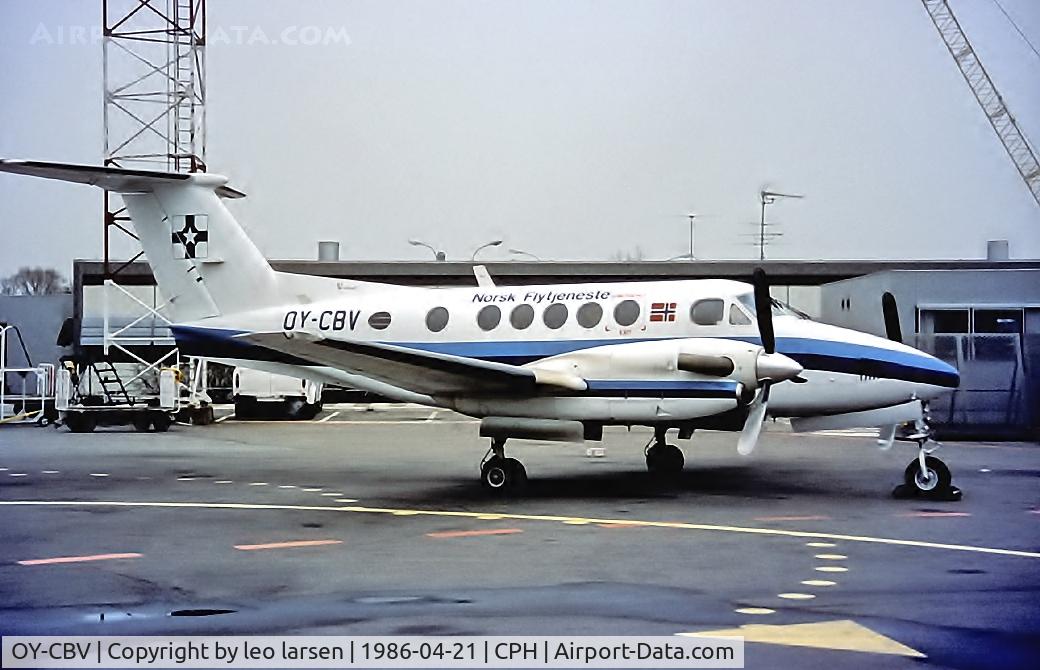OY-CBV, 1976 Beech 200 Super King Air C/N BB-192, Copenhagen 21.4.1986