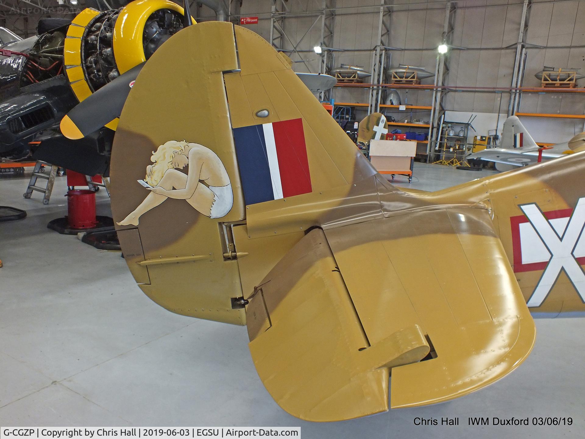 G-CGZP, 1942 Curtiss P-40F Warhawk C/N 19503, IWM Duxford
