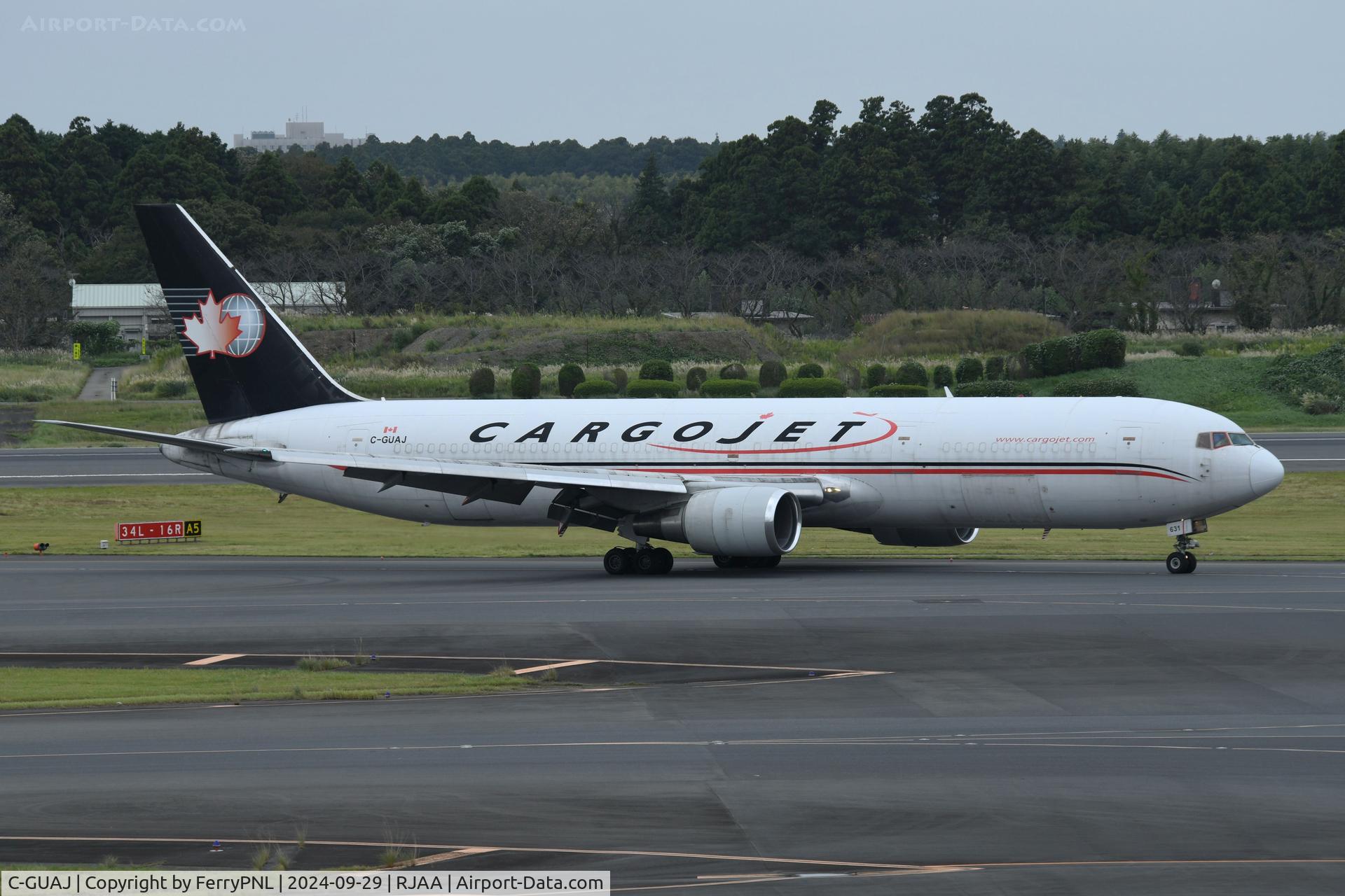 C-GUAJ, 1992 Boeing 767-35E/ER C/N 26063, Cargojet B763F vacating the runway
