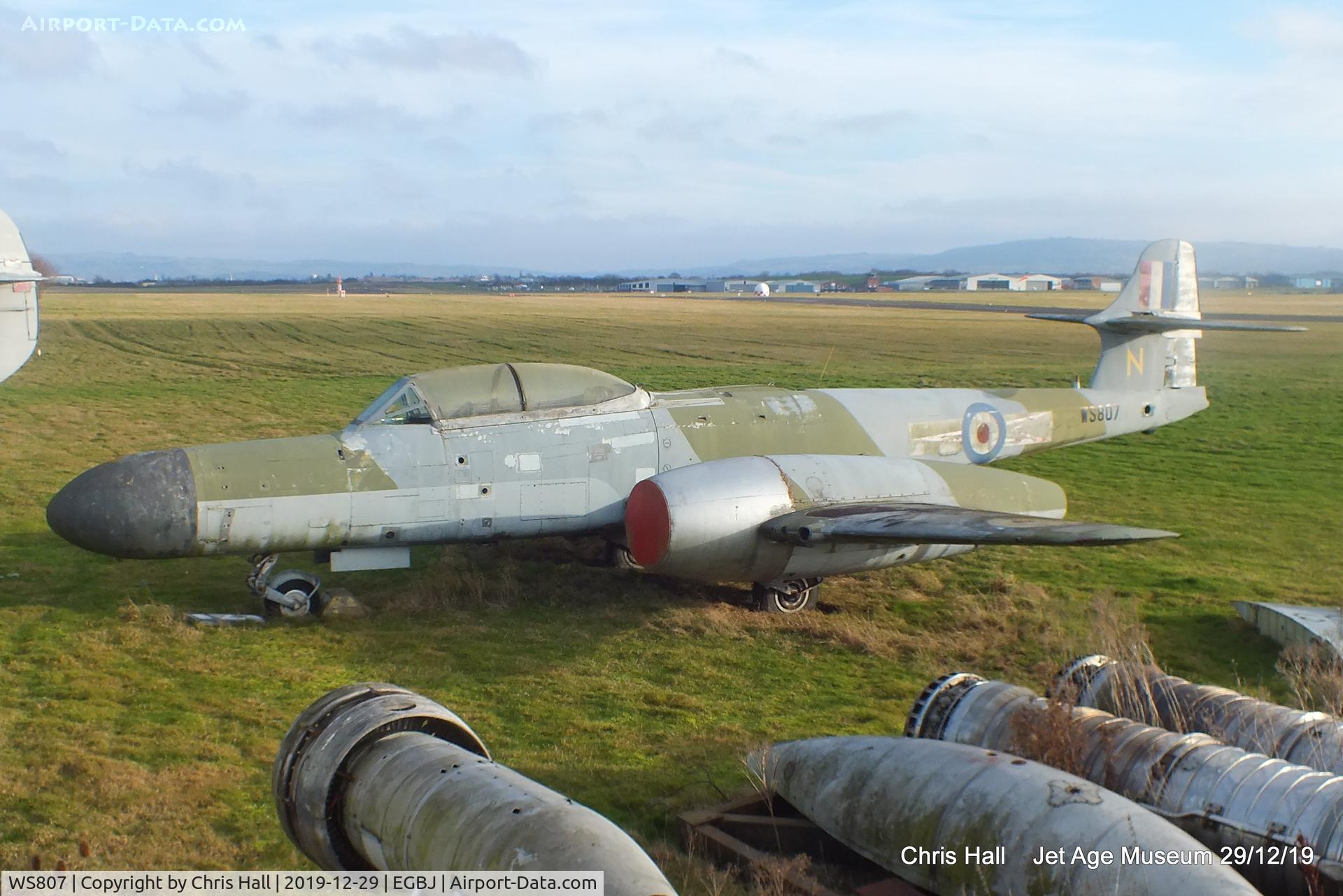 WS807, 1954 Gloster Meteor NF(T).14 C/N Not found WS807, Jet Age Museum, Staverton