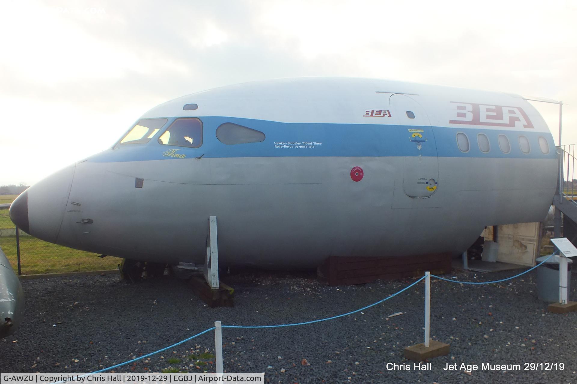 G-AWZU, 1971 Hawker Siddeley HS-121 Trident 3B-101 C/N 2321, Jet Age Museum, Staverton