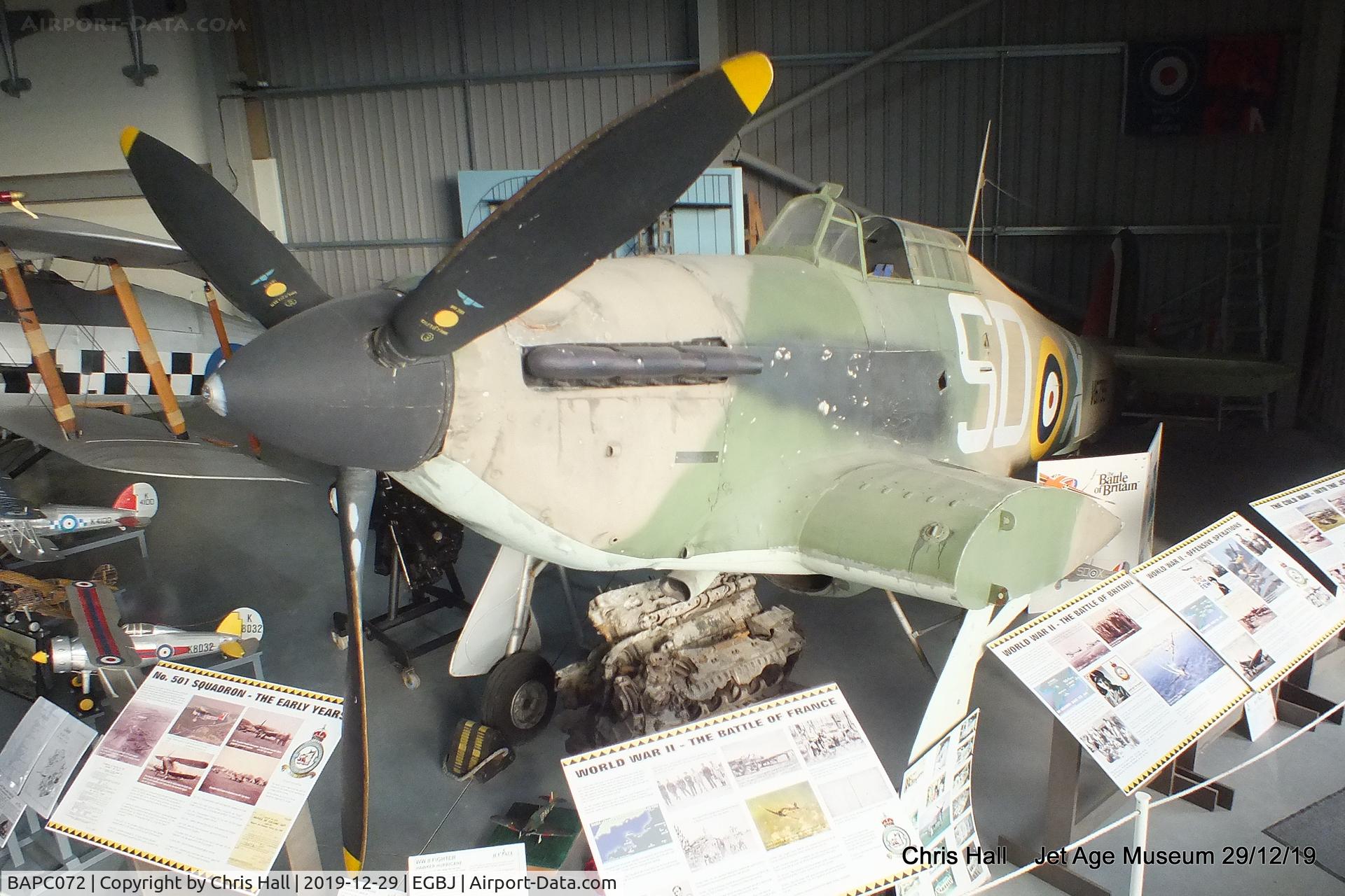 BAPC072, Hawker Hurricane Replica C/N BAPC.072, Jet Age Museum, Staverton