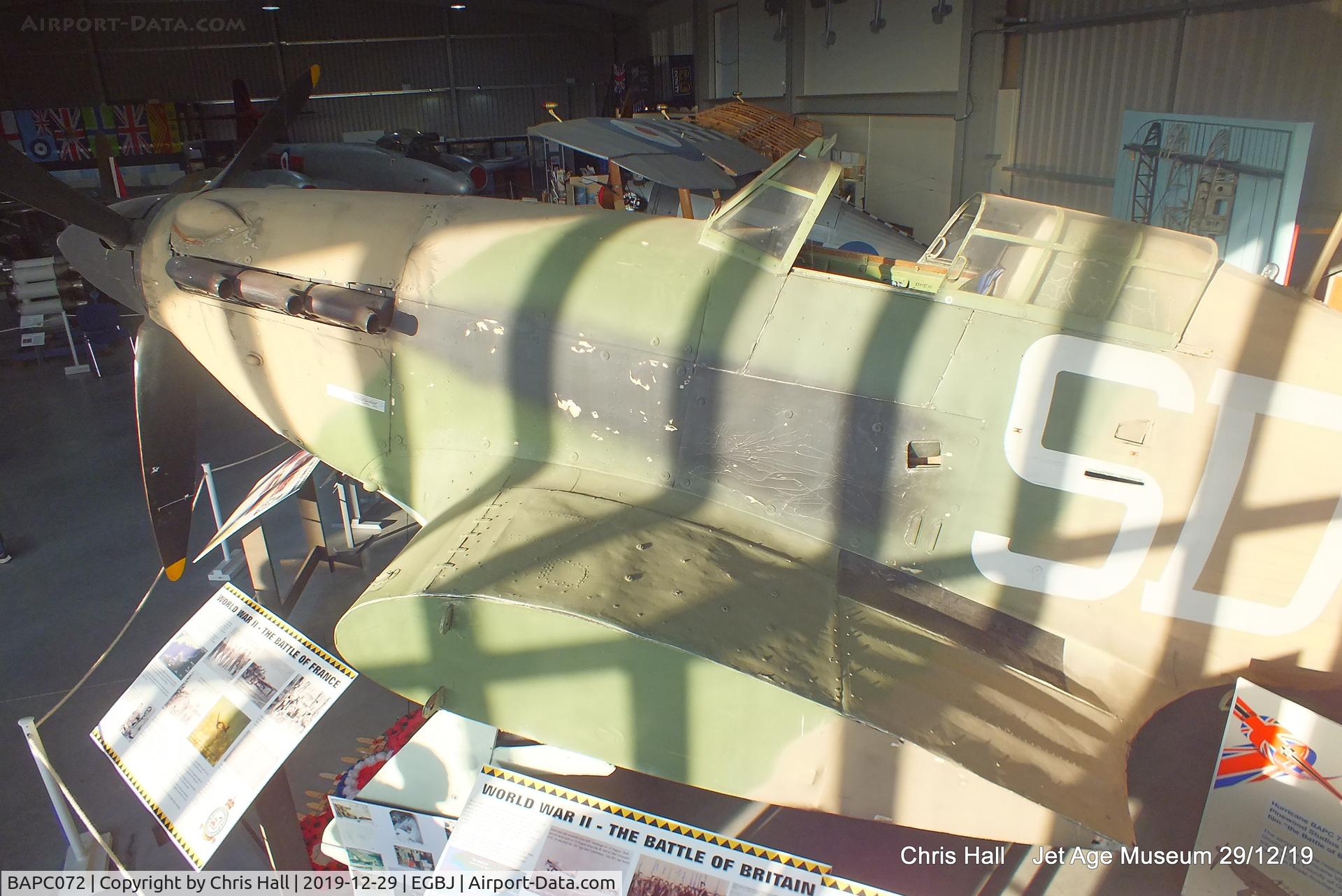 BAPC072, Hawker Hurricane Replica C/N BAPC.072, Jet Age Museum, Staverton