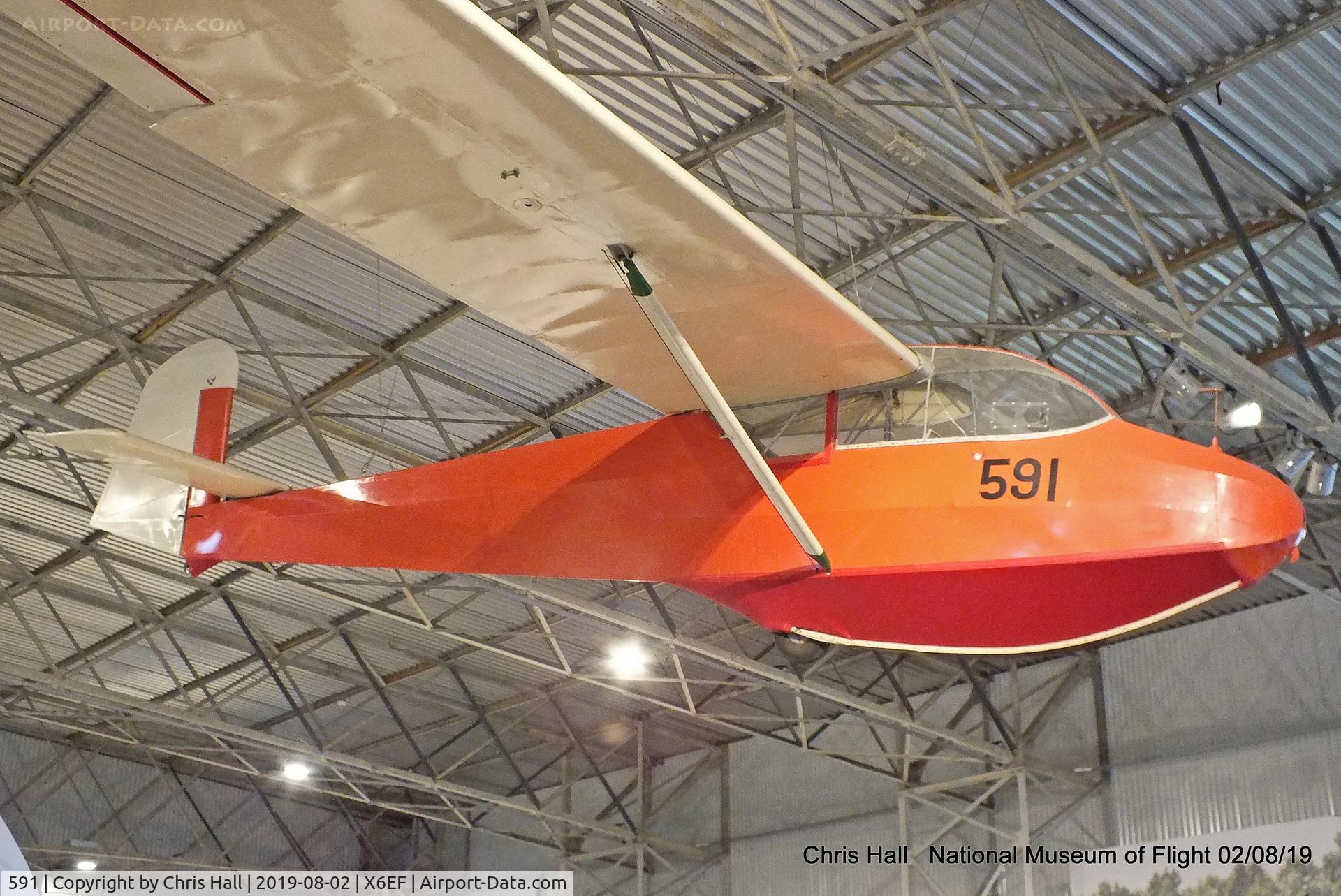 591, Schleicher Ka-4 Rhönlerche II C/N 591, National Museum of Flight, East Fortune