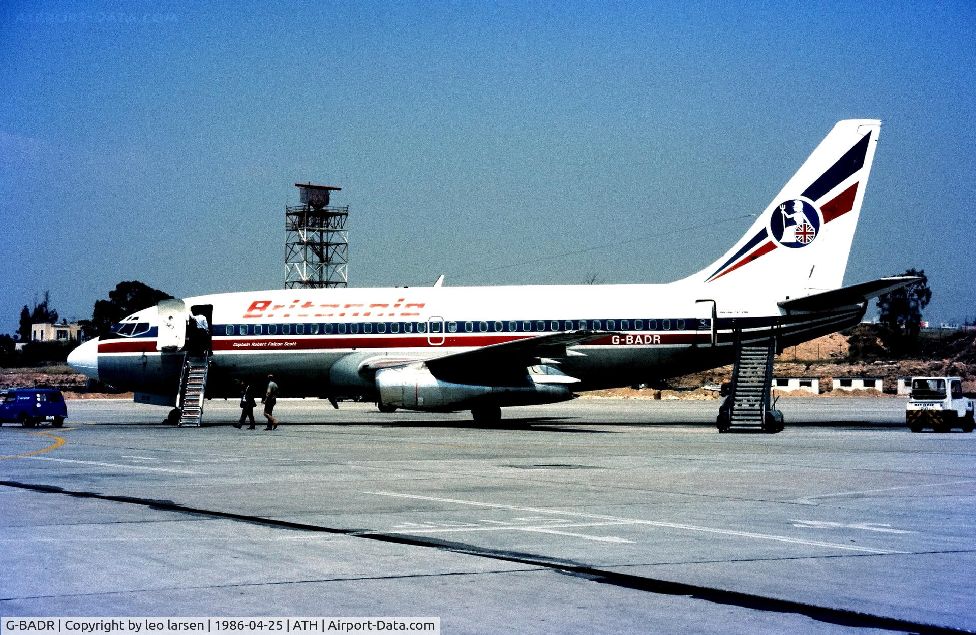 G-BADR, 1973 Boeing 737-204 C/N 20633, Athens 25.4.1986