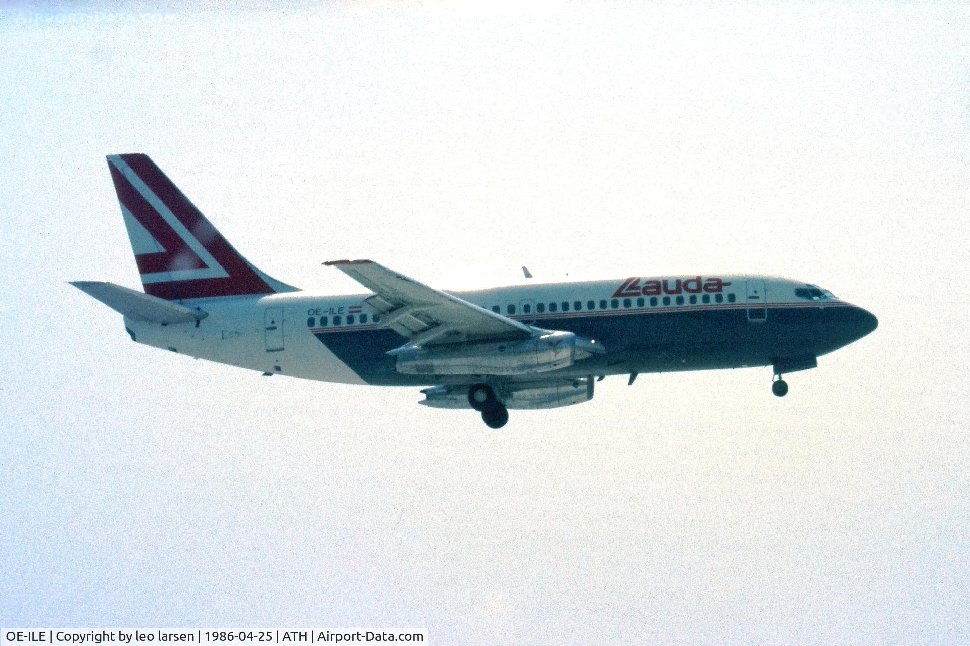 OE-ILE, 1980 Boeing 737-2T5 C/N 22023, Athens 25.4.1986