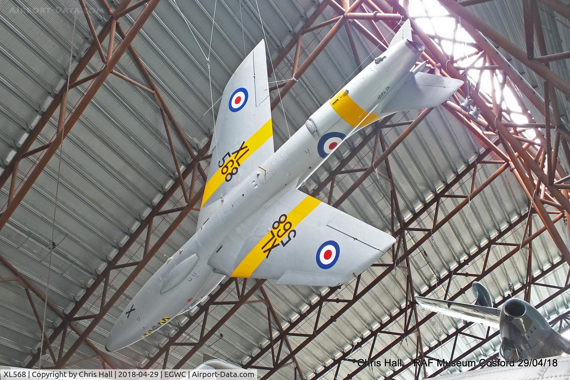 XL568, 1958 Hawker Hunter T.7A C/N 41H-693719, RAF Museum, Cosford