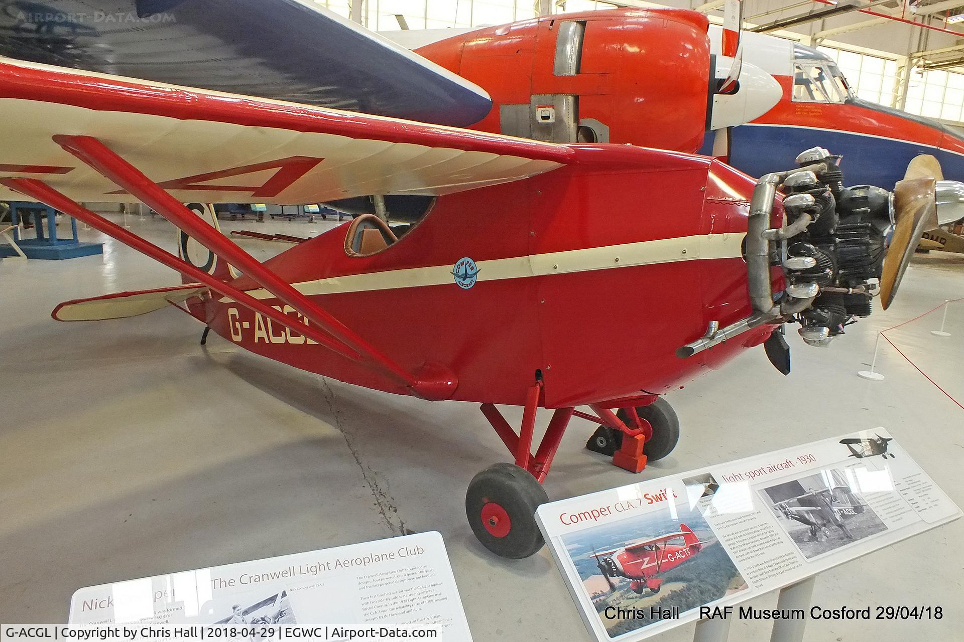 G-ACGL, 1933 Comper CLA-7 Swift C/N S33/6, RAF Museum, Cosford