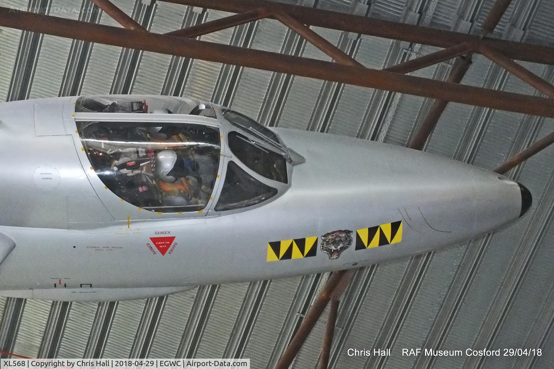 XL568, 1958 Hawker Hunter T.7A C/N 41H-693719, RAF Museum, Cosford