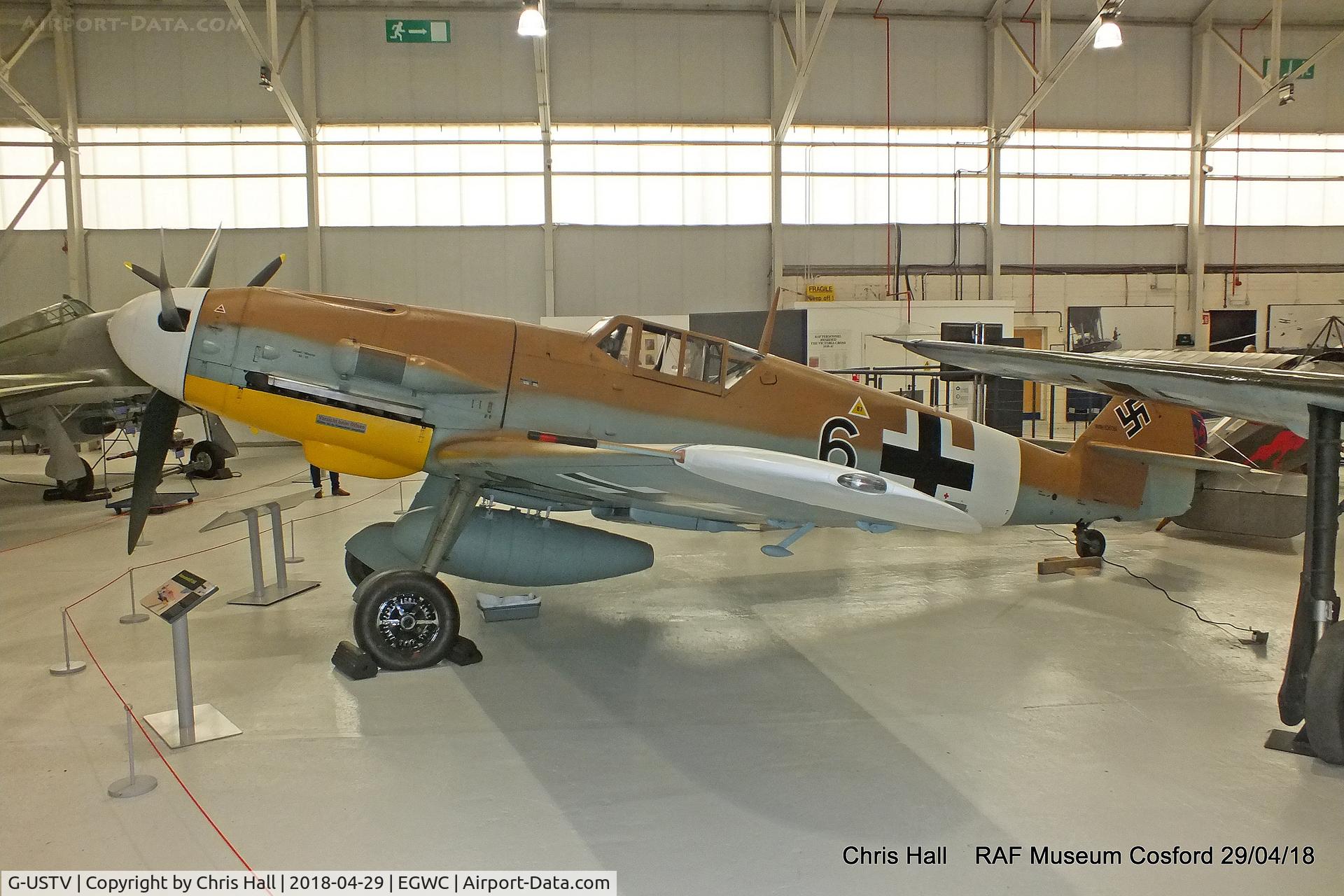 G-USTV, 1942 Messerschmitt Bf-109G-2/Trop C/N 10639, RAF Museum, Cosford