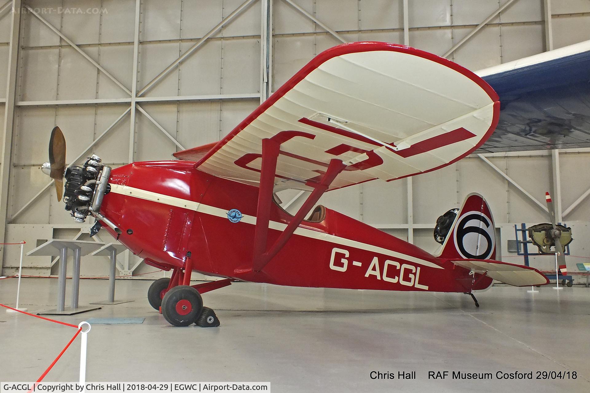 G-ACGL, 1933 Comper CLA-7 Swift C/N S33/6, RAF Museum, Cosford