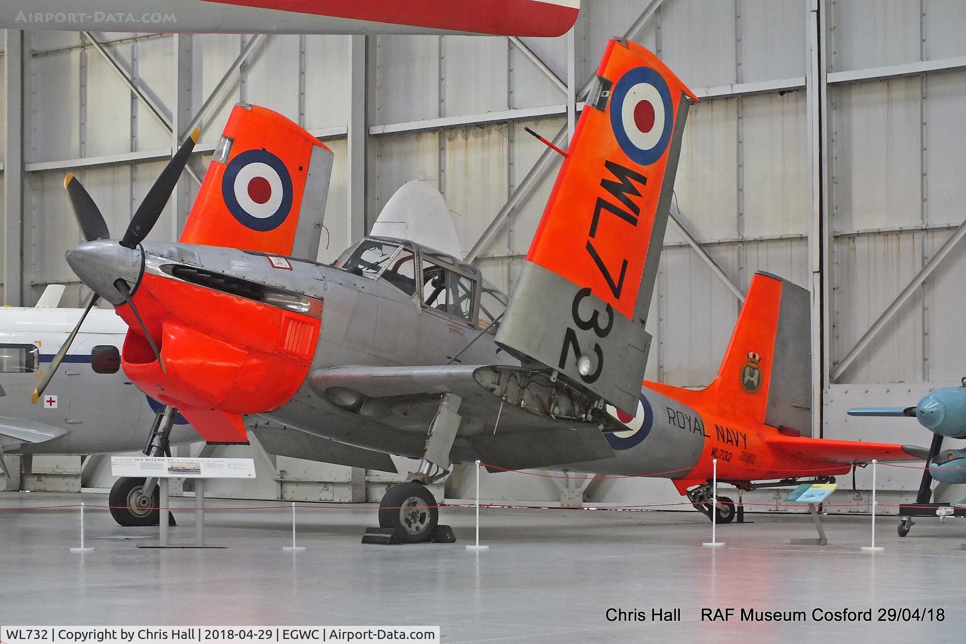 WL732, 1954 Boulton Paul Sea Balliol T.21 C/N Not found, RAF Museum, Cosford