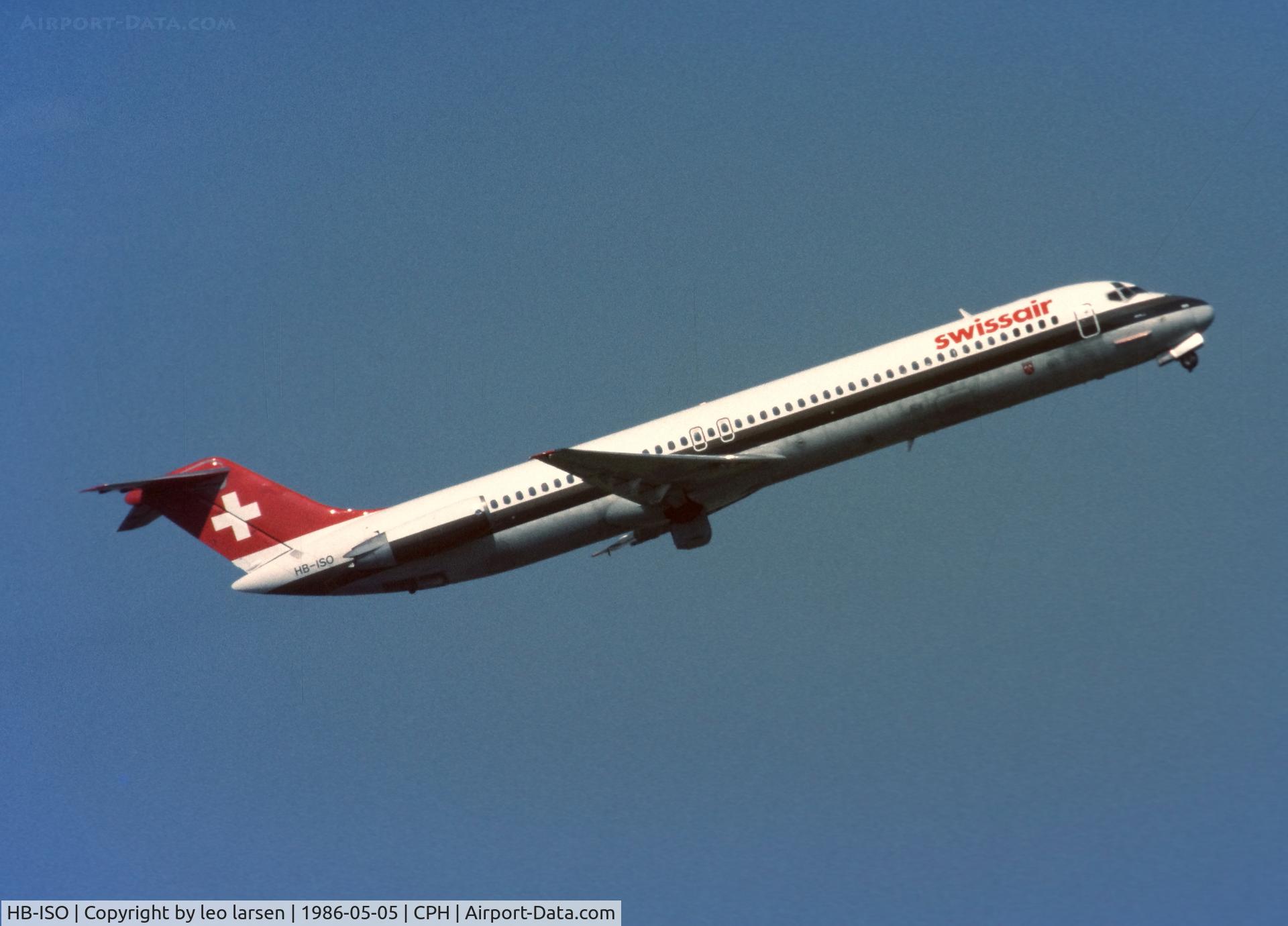 HB-ISO, 1975 Douglas DC-9-51 C/N 47658, Copenhagen 5.5.1986