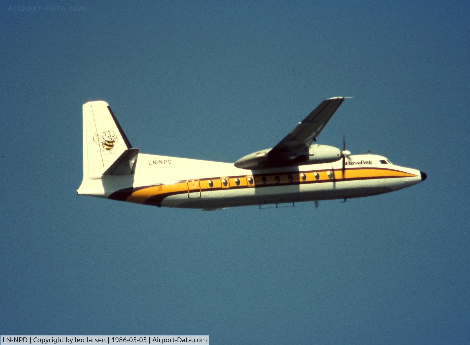 LN-NPD, 1967 Fokker F.27-100 Friendship C/N 10319, Copenhagen 5.5.1986