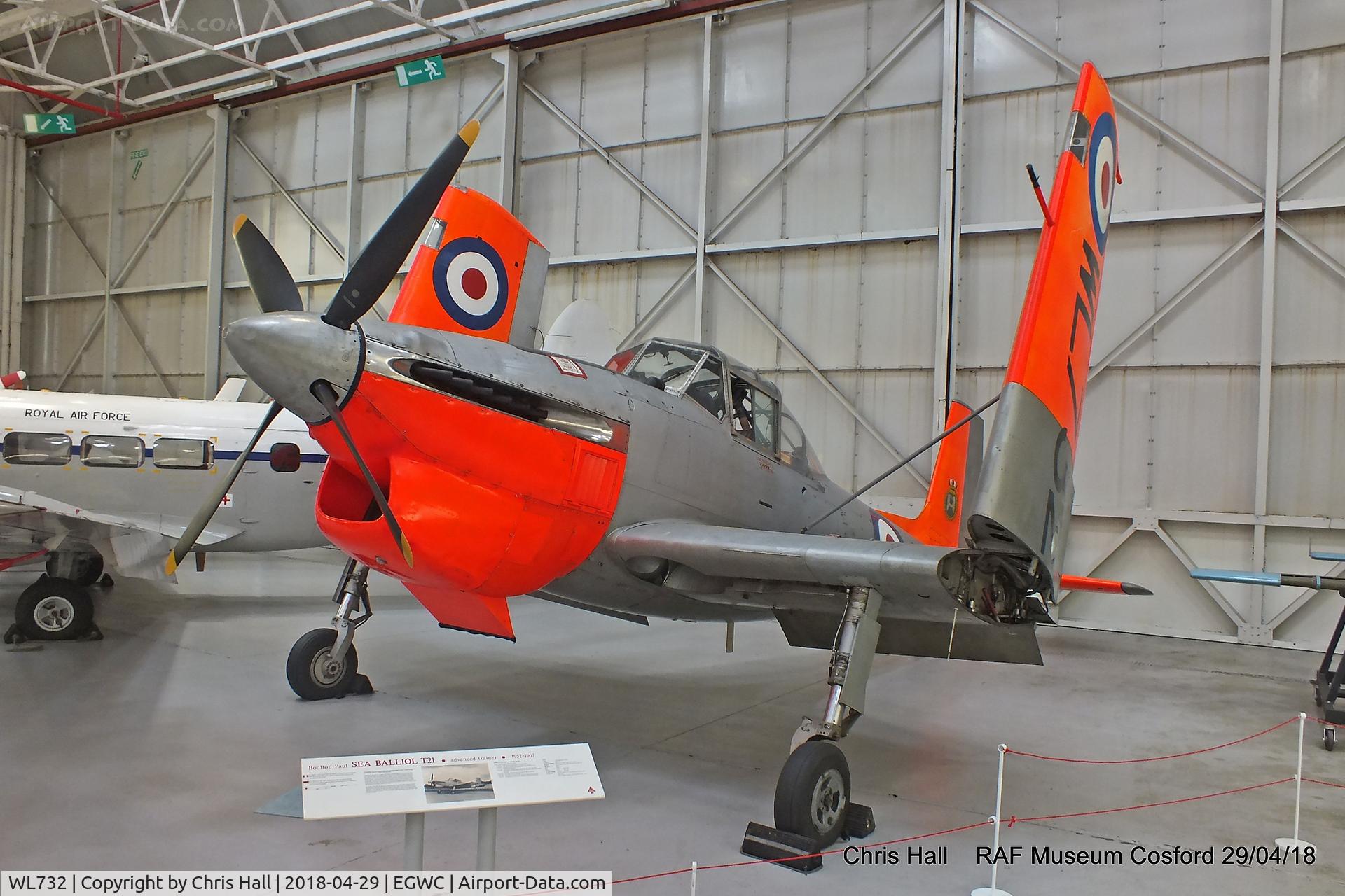 WL732, 1954 Boulton Paul Sea Balliol T.21 C/N Not found, RAF Museum, Cosford