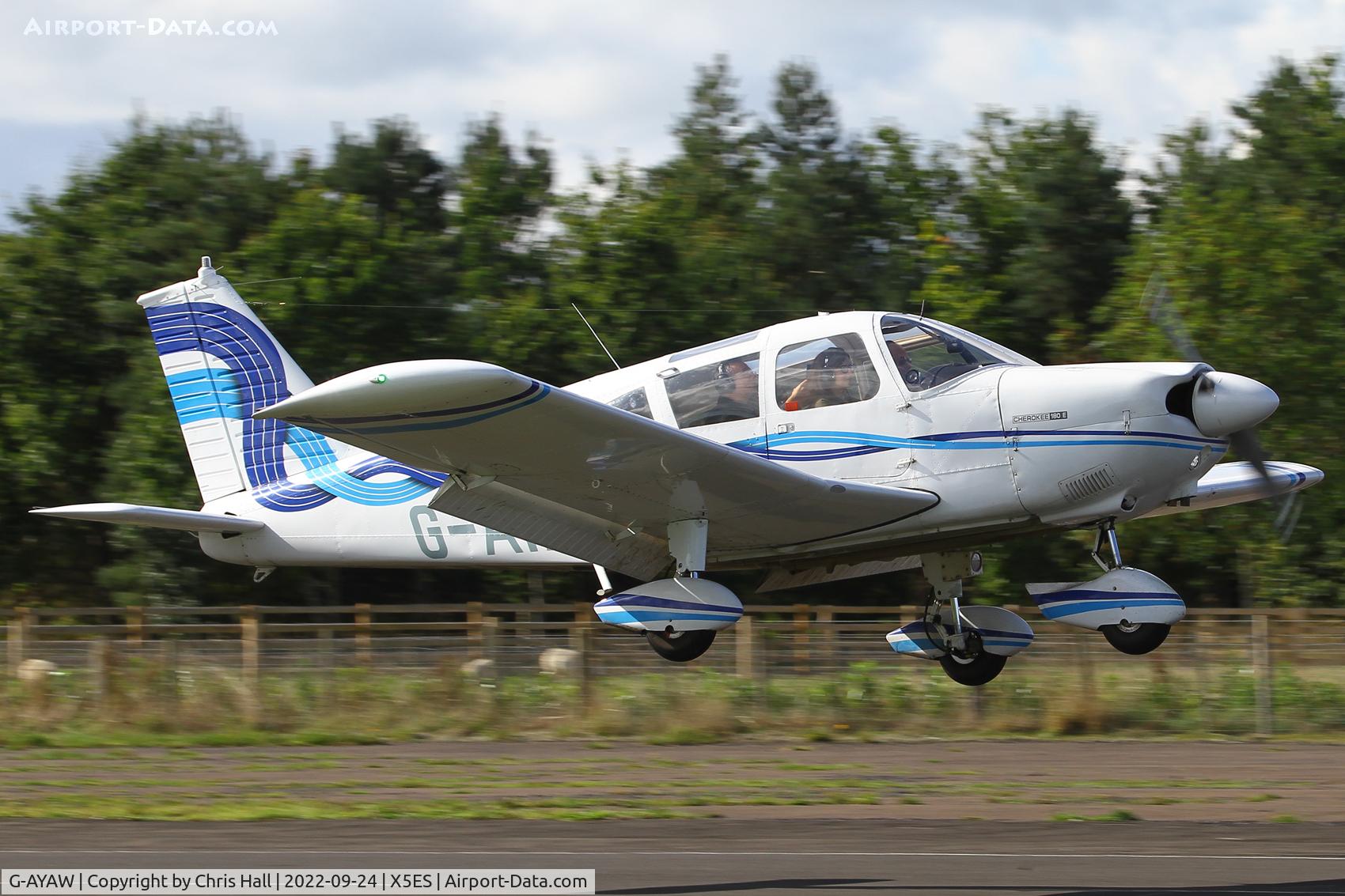 G-AYAW, 1970 Piper PA-28-180 Cherokee C/N 28-5805, Eshott