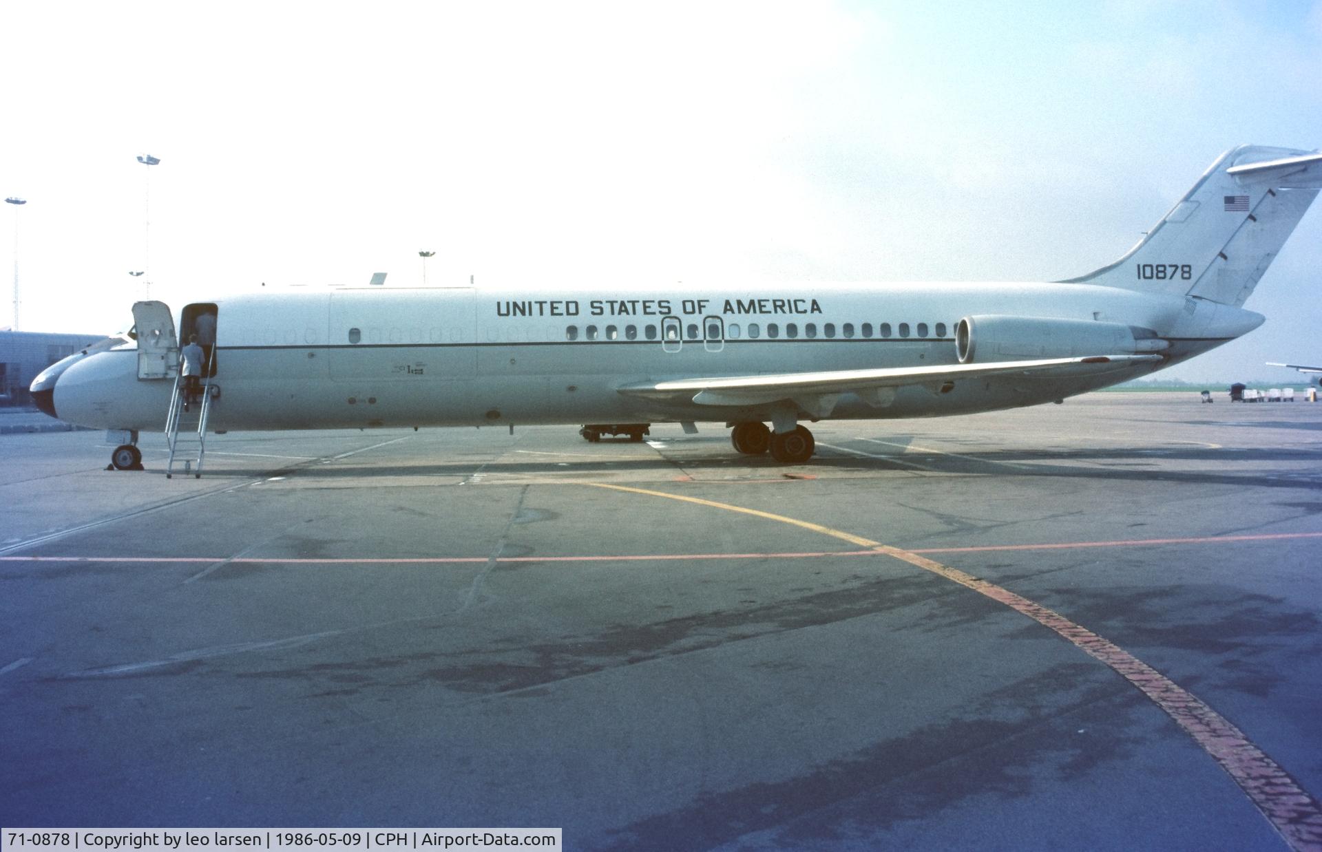 71-0878, 1971 McDonnell Douglas C-9A Nightingale C/N 47536, Copenhagen 9.5.1986