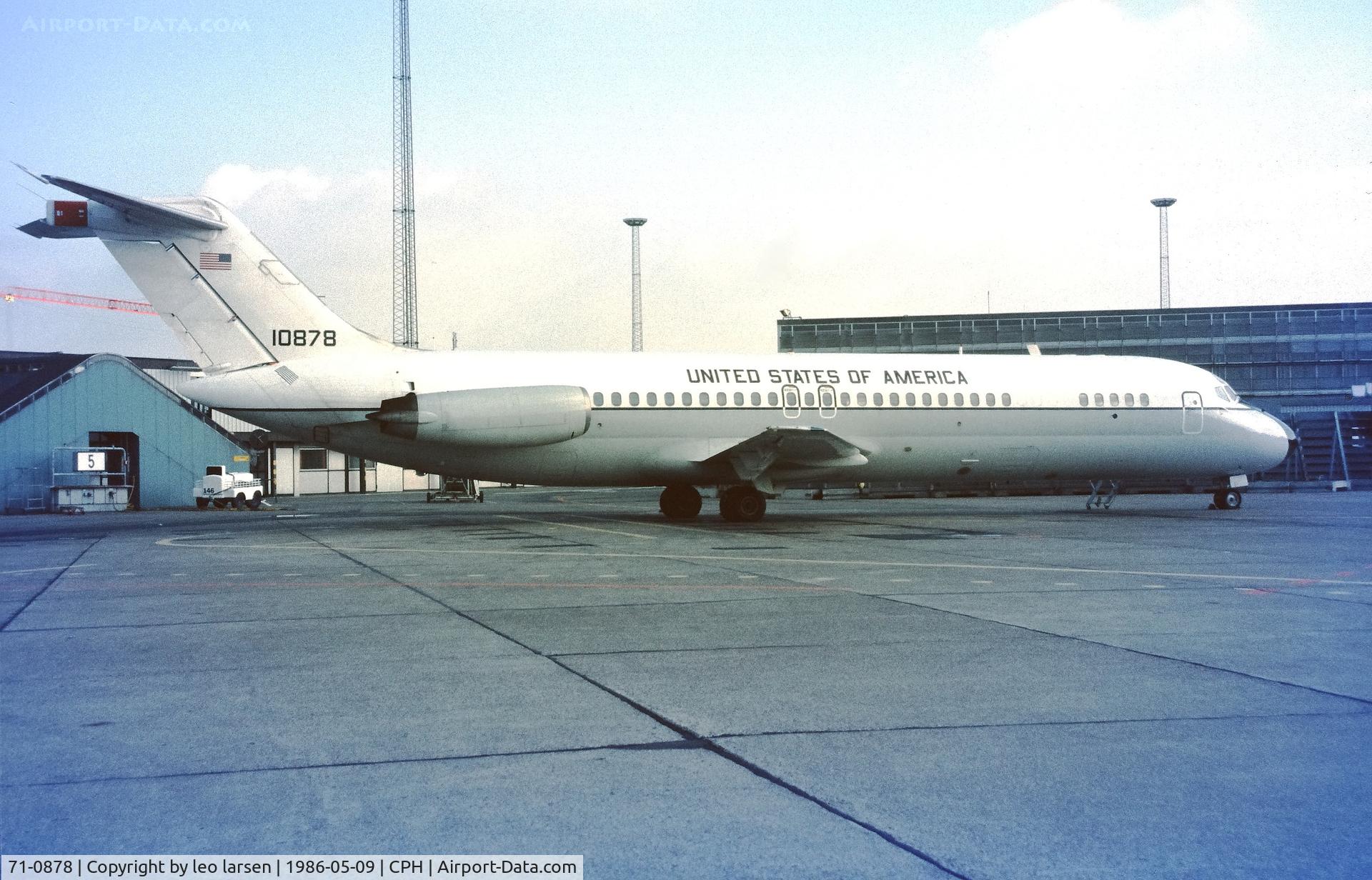 71-0878, 1971 McDonnell Douglas C-9A Nightingale C/N 47536, Copenhagen 9.5.1986