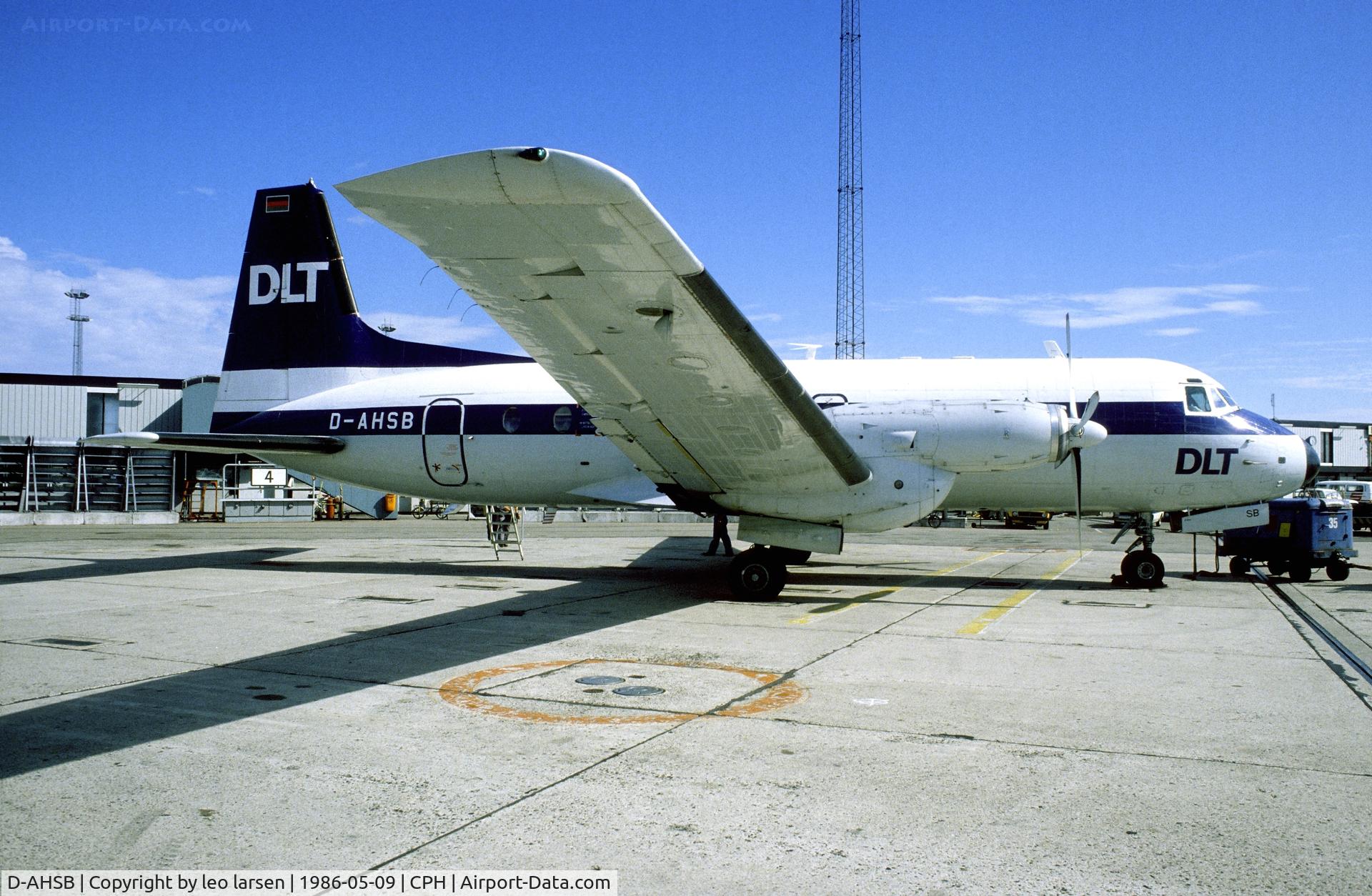 D-AHSB, 1981 British Aerospace HS.748 Series 2B C/N 1785, Copenhagen 9.5.1986