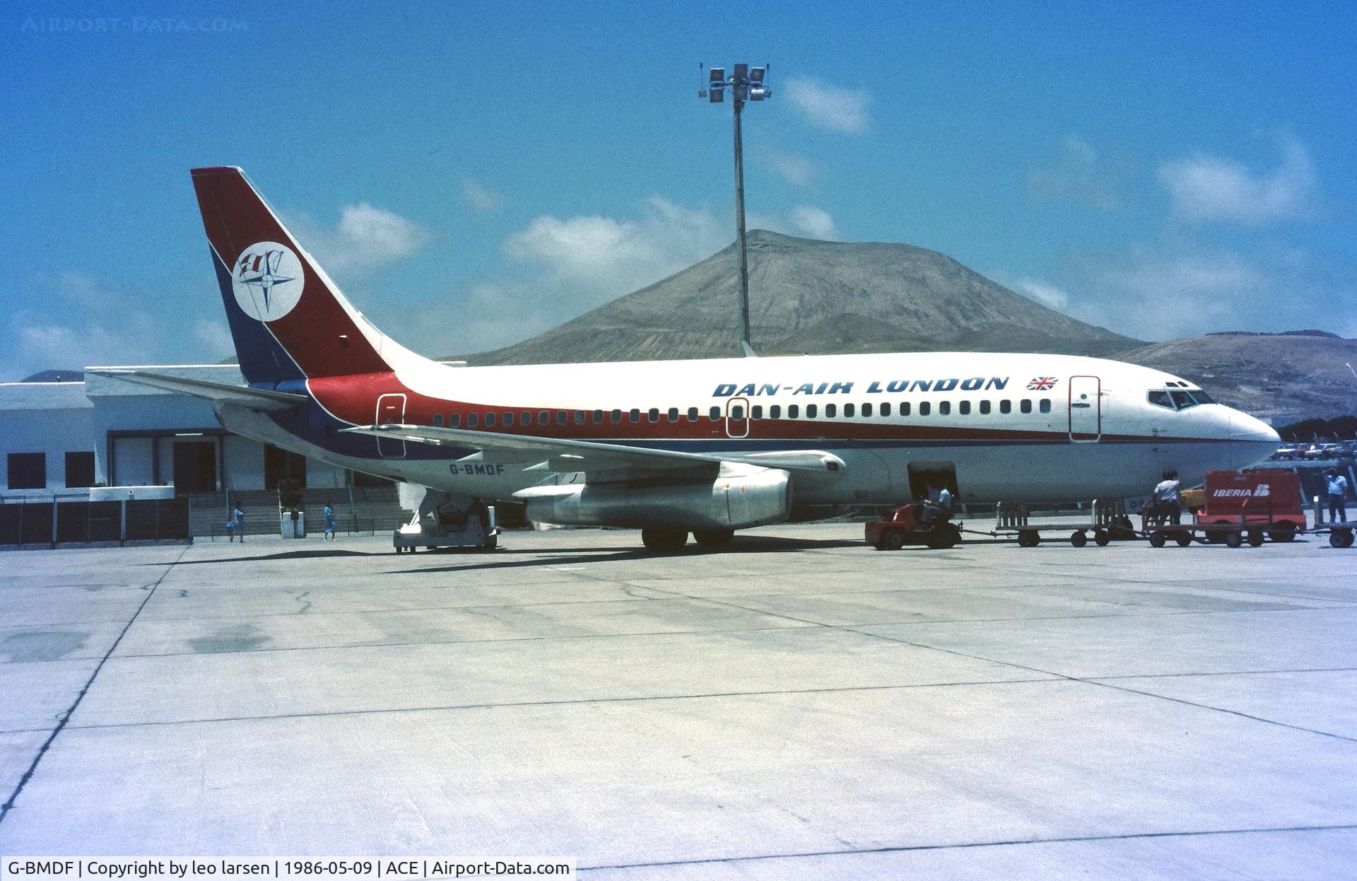 G-BMDF, 1983 Boeing 737-2E7 C/N 22875, Arrecife 9.5.1986
