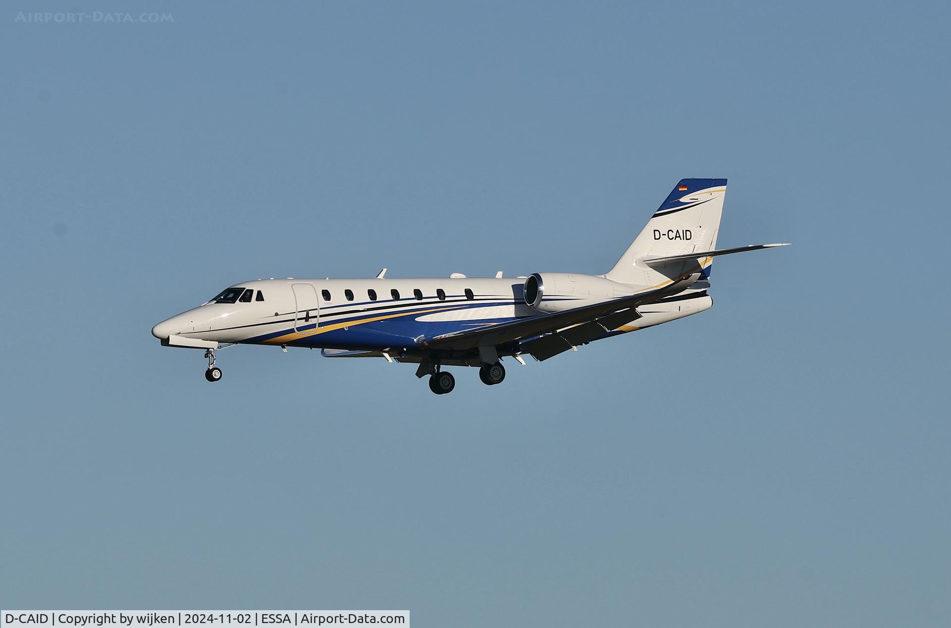 D-CAID, 2014 Cessna 680 Citation Sovereign + C/N 680-0506, Rwy 26