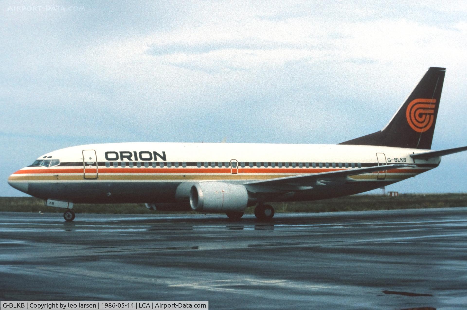 G-BLKB, 1984 Boeing 737-3T5 C/N 23060, Larnaca 14.5.1986