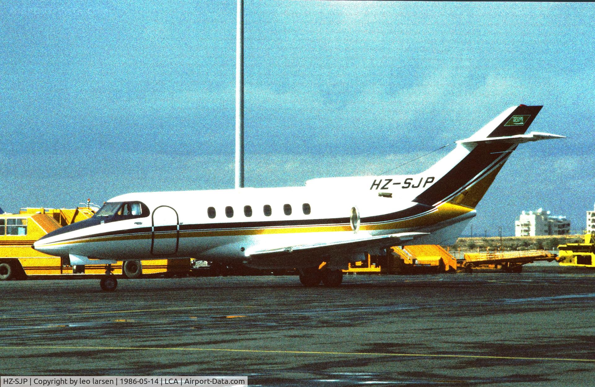HZ-SJP, 1984 British Aerospace HS.125 Series 700B C/N 257214, Larnaca 14.5.1986