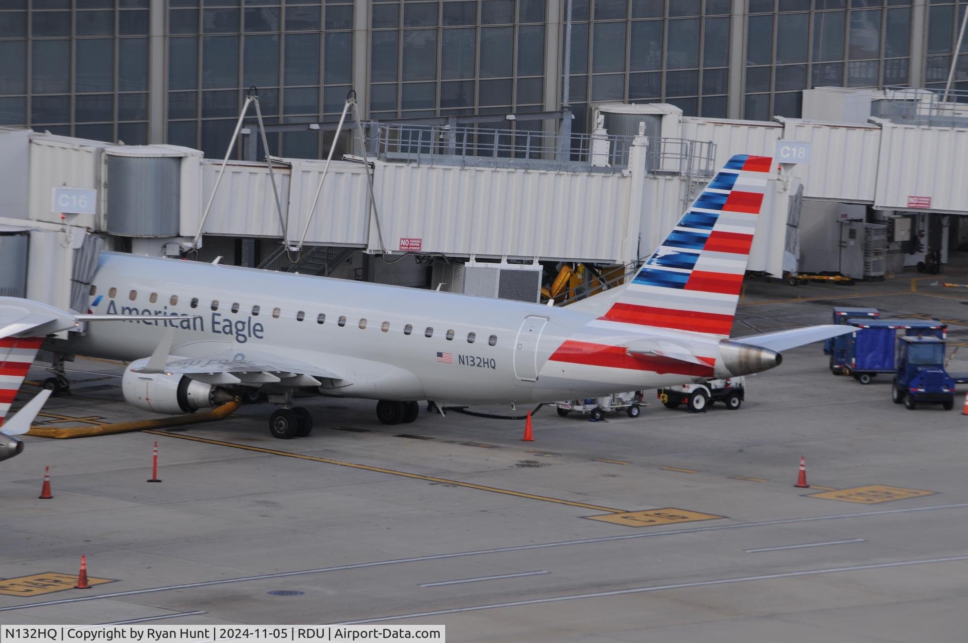 N132HQ, 2008 Embraer 175LR (ERJ-170-200LR) C/N 17000216, Some paint peeling off the tail of this Brickyard jungle jet.