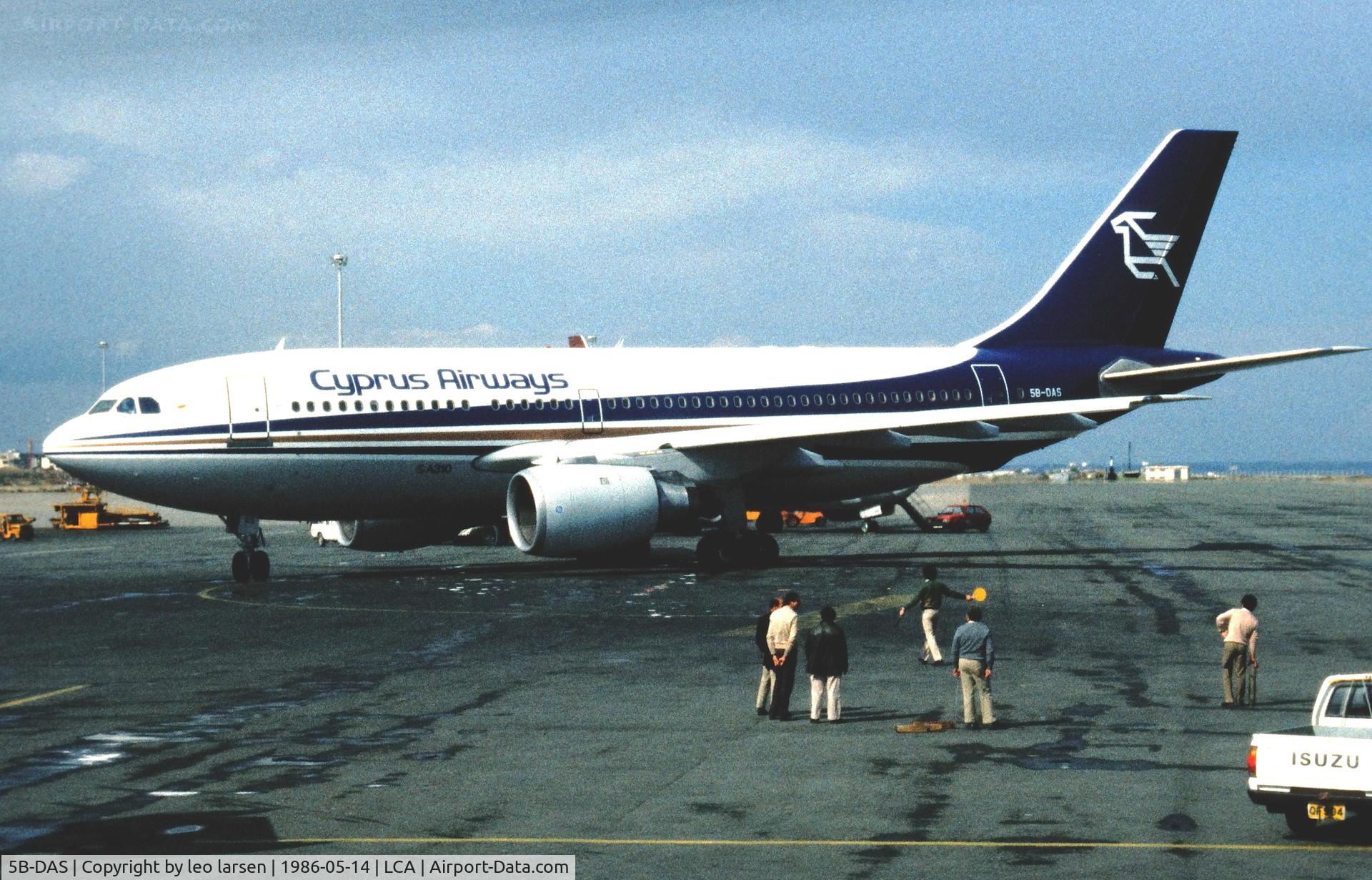 5B-DAS, 1985 Airbus A310-203 C/N 352, Larnaca 14.5.1986