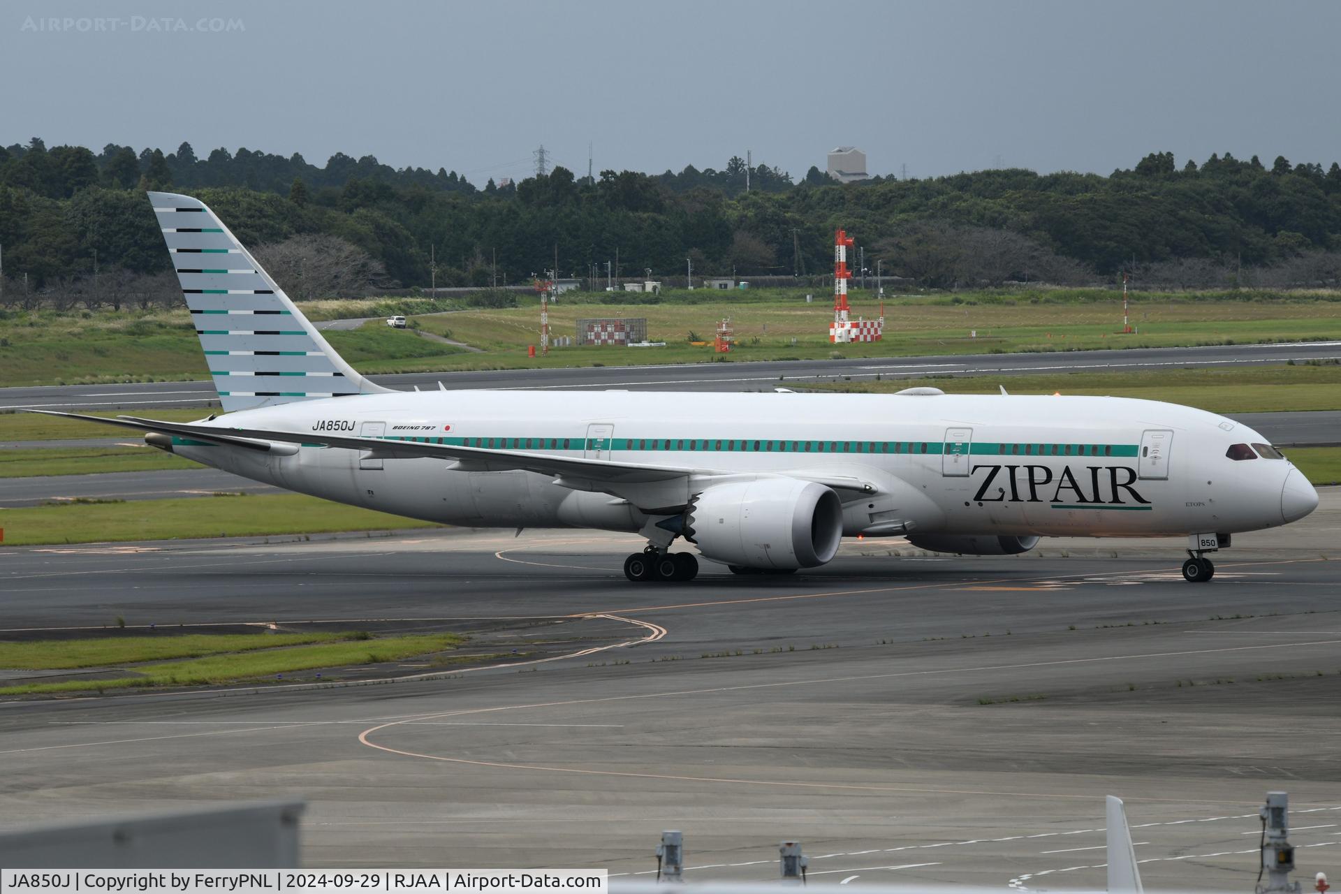 JA850J, 2023 Boeing 787-8 Dreamliner Dreamliner C/N 35439, Zipair B788 arriving in NRT