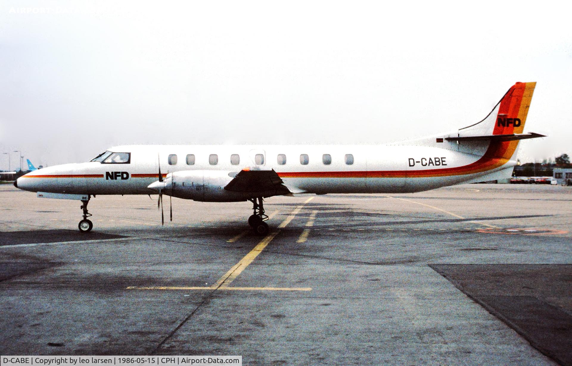 D-CABE, 1982 Fairchild SA-227AC Metro III C/N AC-523, Copenhagen 15.5.1986
