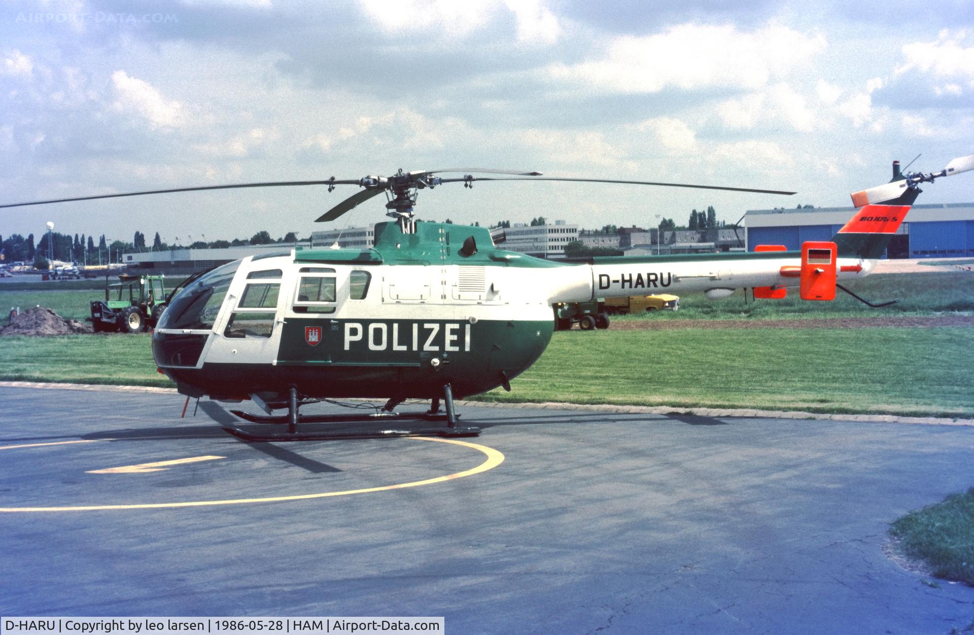 D-HARU, 1979 Bölkow BO-105CBS-2 C/N S-425, Hamburg 28.5.2.1986.to PH-RPX 1.2.2005